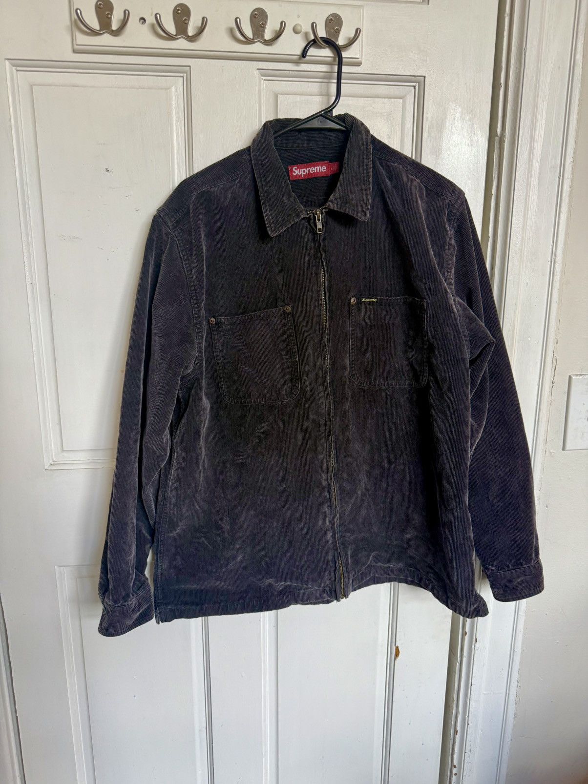 Supreme Corduroy Zip Jacket Black | Grailed