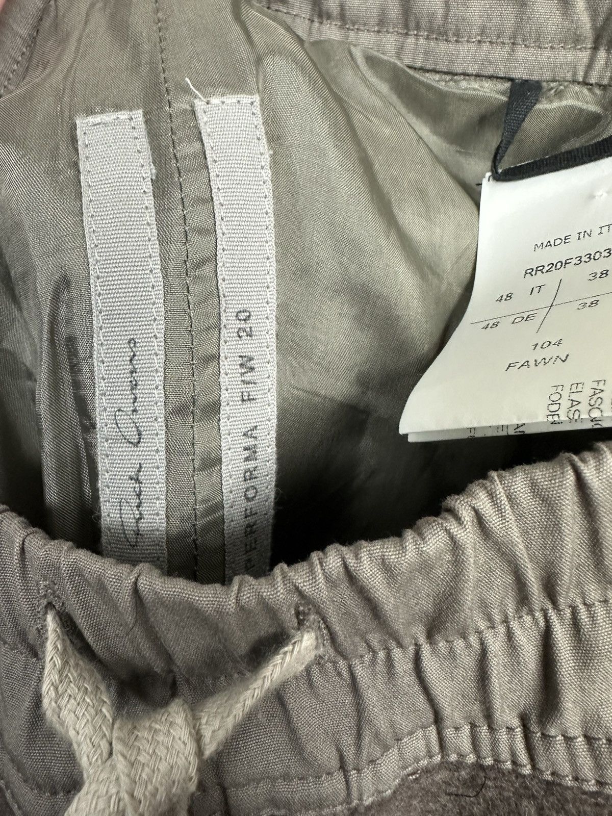 Rick Owens FW20 ‘PERFORMA’ Knee-Pad Insert Joggers Size US 34 / EU 50 - 9 Thumbnail