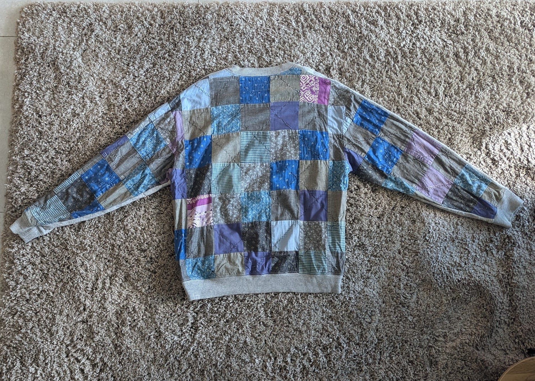 Kapital Kountry KAPITAL Quilted 2TONE BIG Sweatshirt Patchwork - Size 1 Size US S / EU 44-46 / 1 - 2 Thumbnail