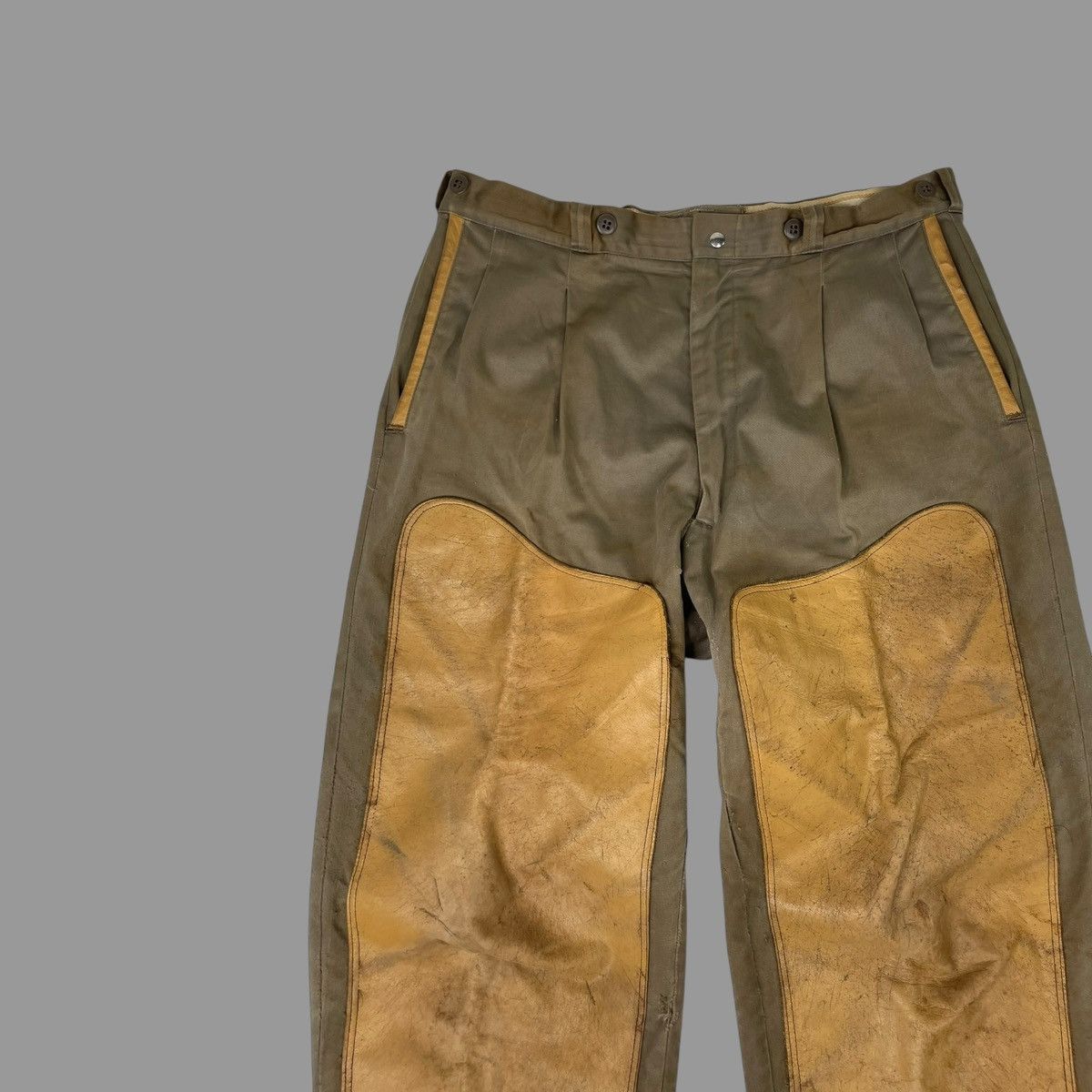 Vintage Vintage 1960s leather double knee hunting pants Size US 35 - 2 Thumbnail