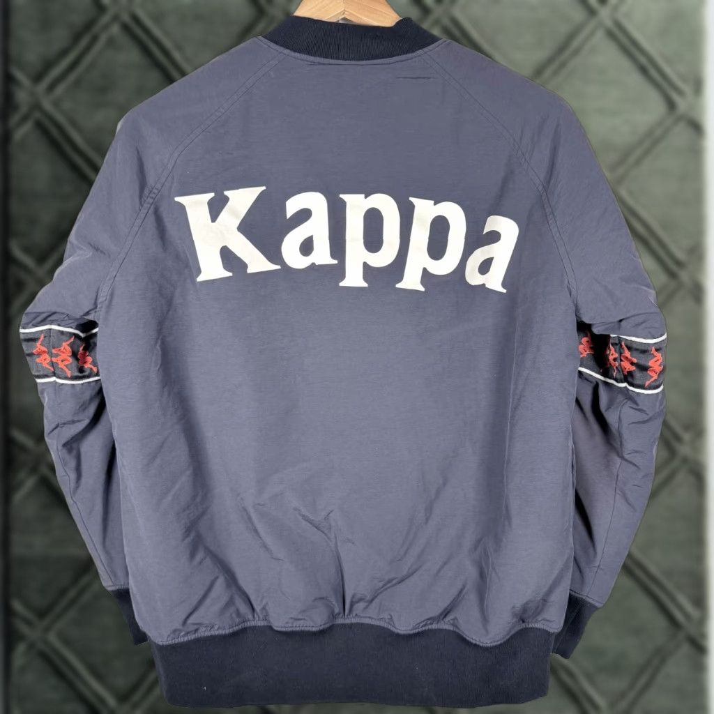 Kappa Kappa Bomber Jacket Men Large Gray Logo Full Zip Sports Vintage No Size US L / EU 52-54 / 3 - 1 Thumbnail