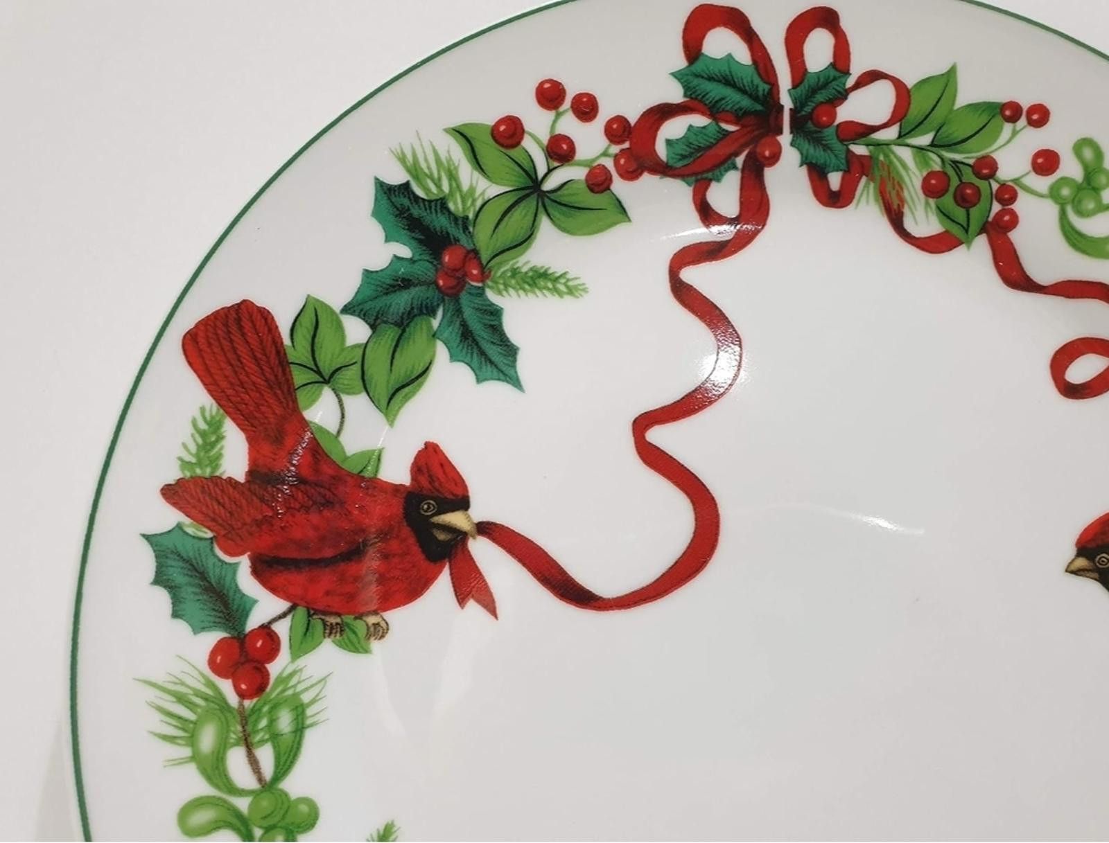 Designer Royal Norfolk Cardinal Christmas 10" Dinner Plate Size ONE SIZE - 2 Thumbnail