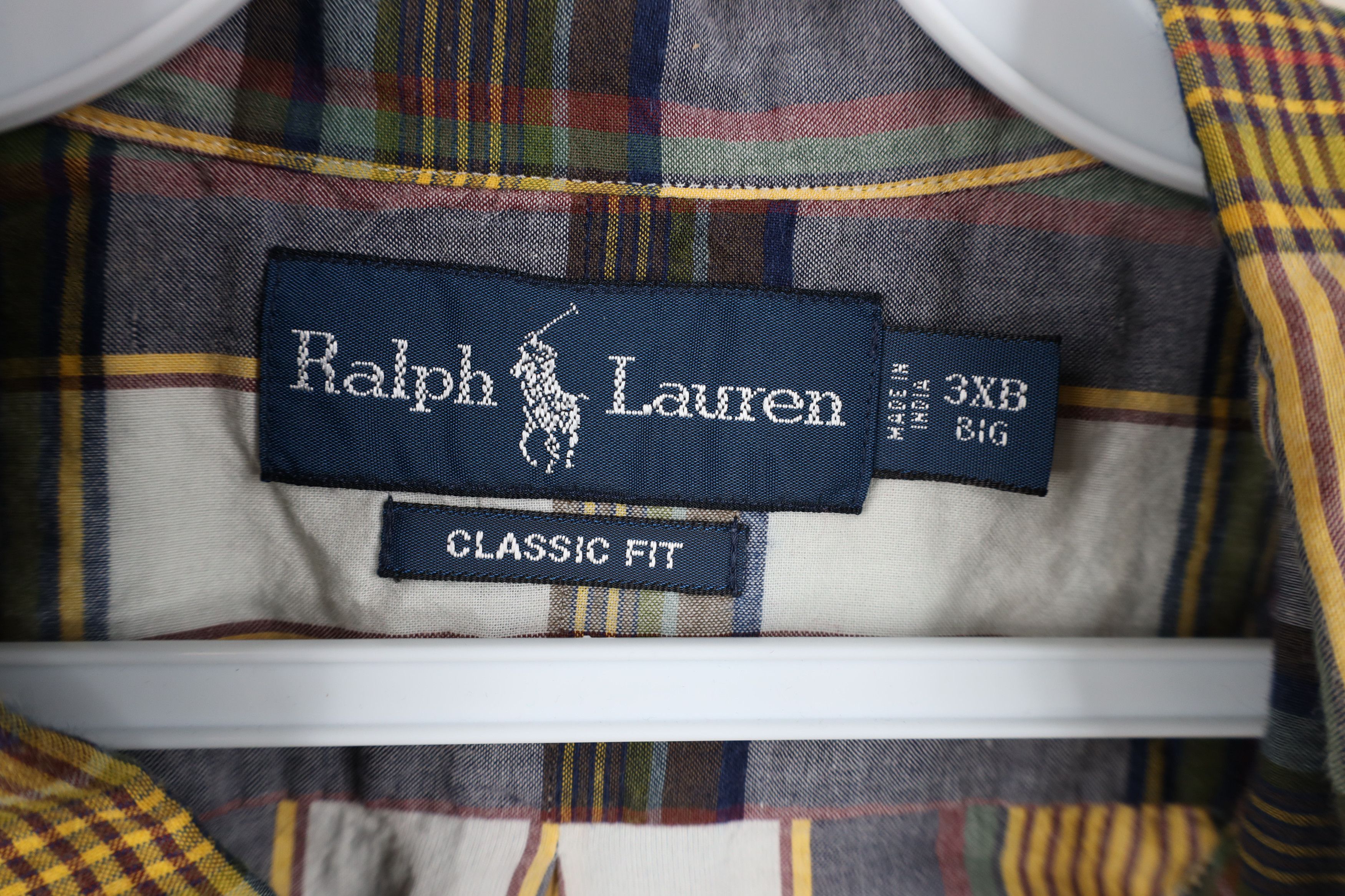 Polo Ralph Lauren Vintage 90s Ralph Lauren Short Sleeve Button Down Shirt 3XL Size US XXL / EU 58 / 5 - 6 Thumbnail