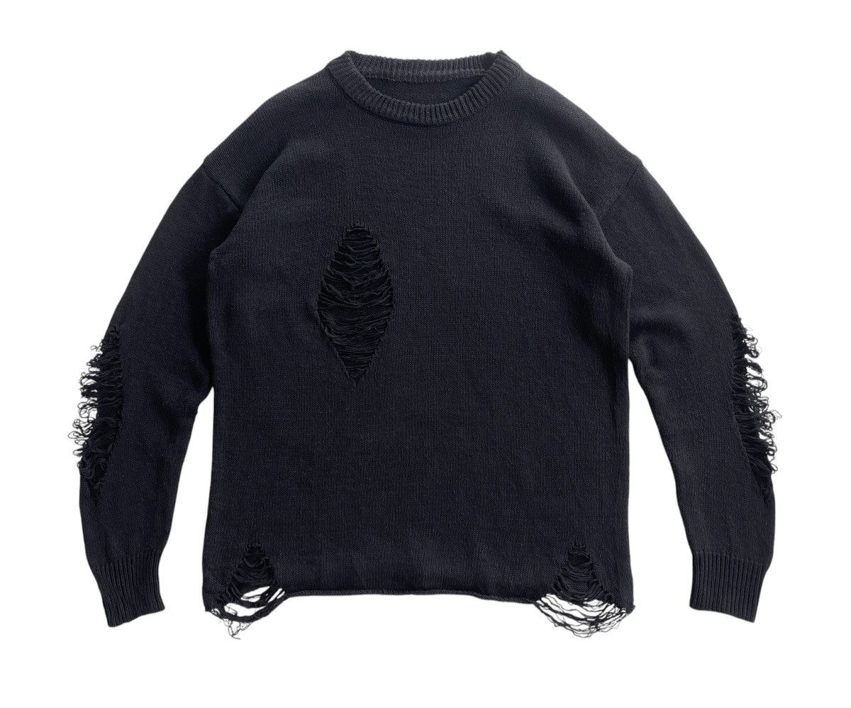 Vintage Vintage Distressed Knit Sweater Size US L / EU 52-54 / 3 - 4 Thumbnail