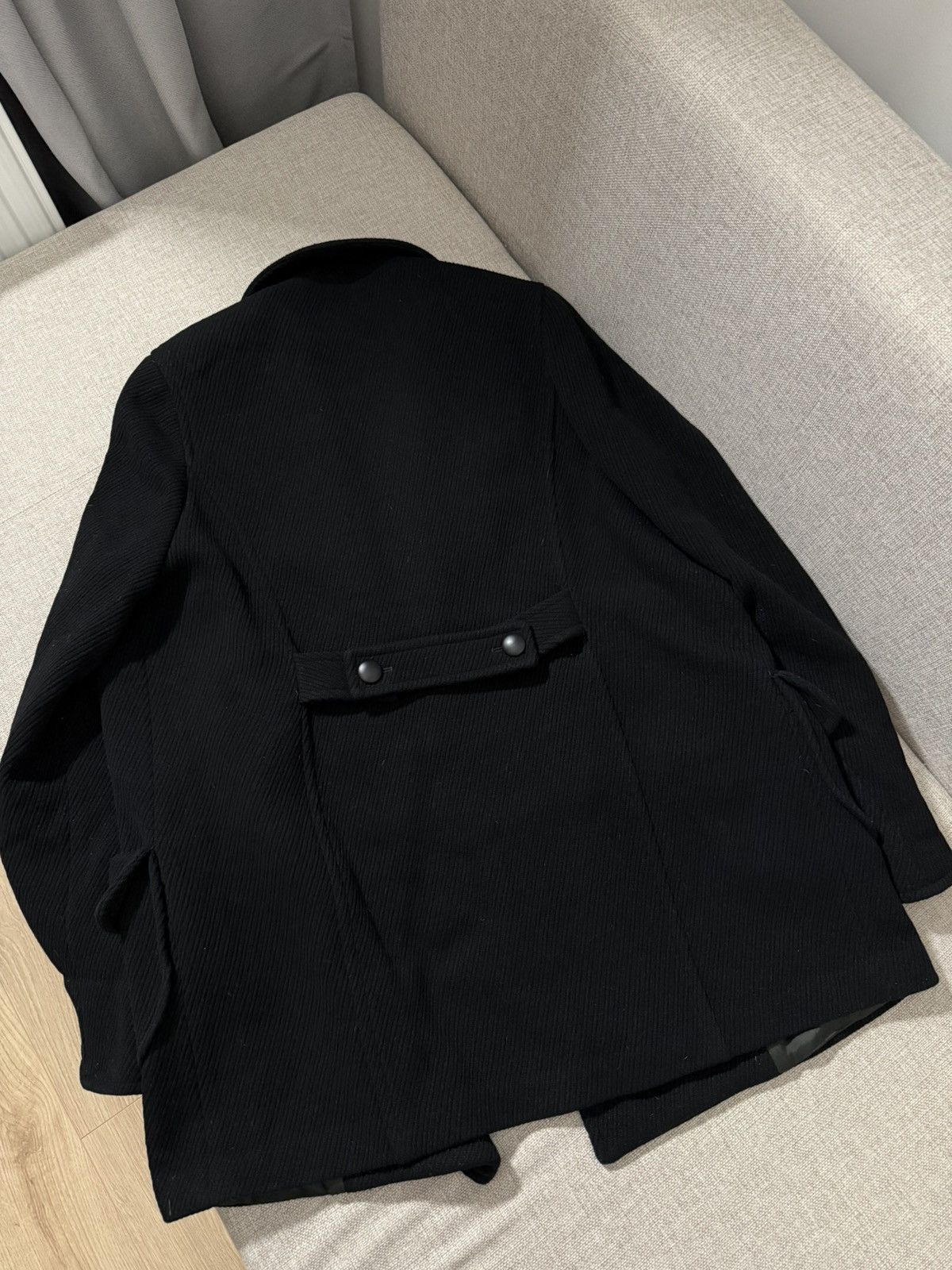 Versace Gianni Versace Black Double Breasted Wool Blend Coat IT44 Size M / US 6-8 / IT 42-44 - 4 Thumbnail