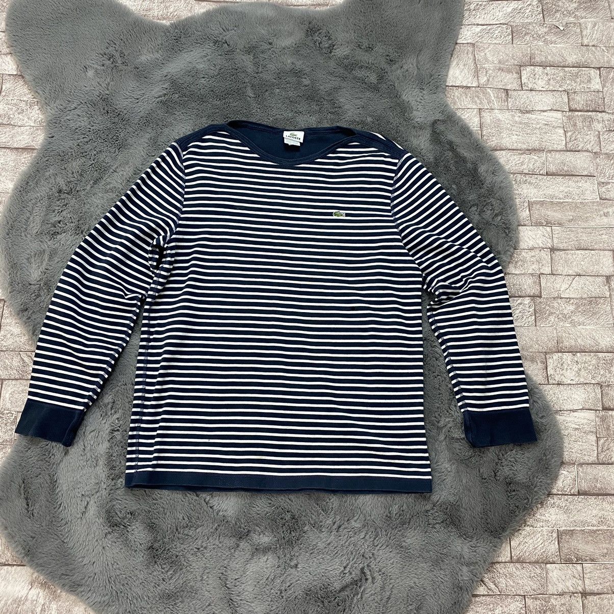 Japanese Brand × Lacoste Vintage Lacoste Sweater Striped Mini Logo Avant Garde Luxury Size US M / EU 48-50 / 2 - 2 Thumbnail