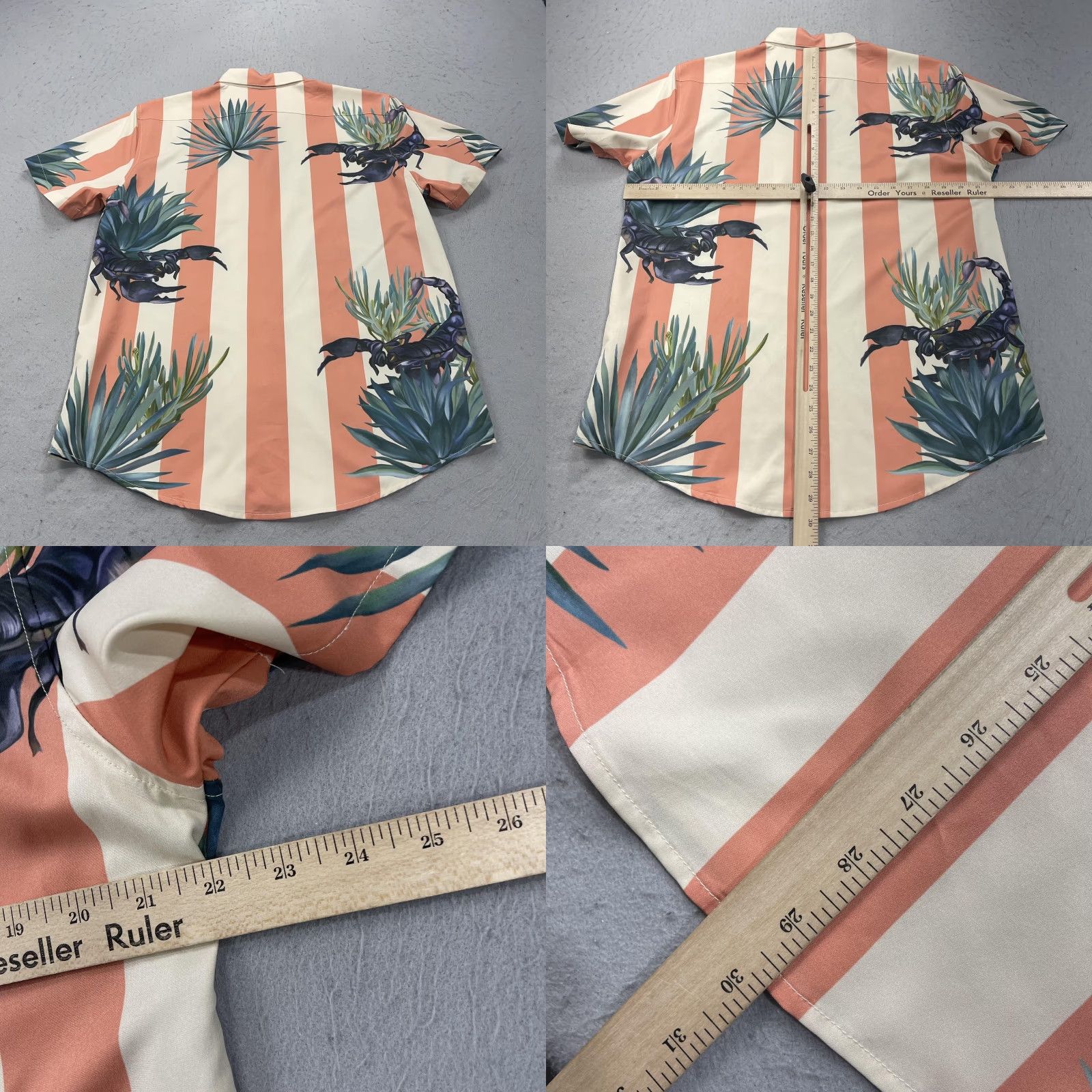Vintage Mavrans Shirt Mens Large Floral Loud Scorpion Stripe CocoBlend Hawaiian Camp AOP Size US L / EU 52-54 / 3 - 8 Thumbnail