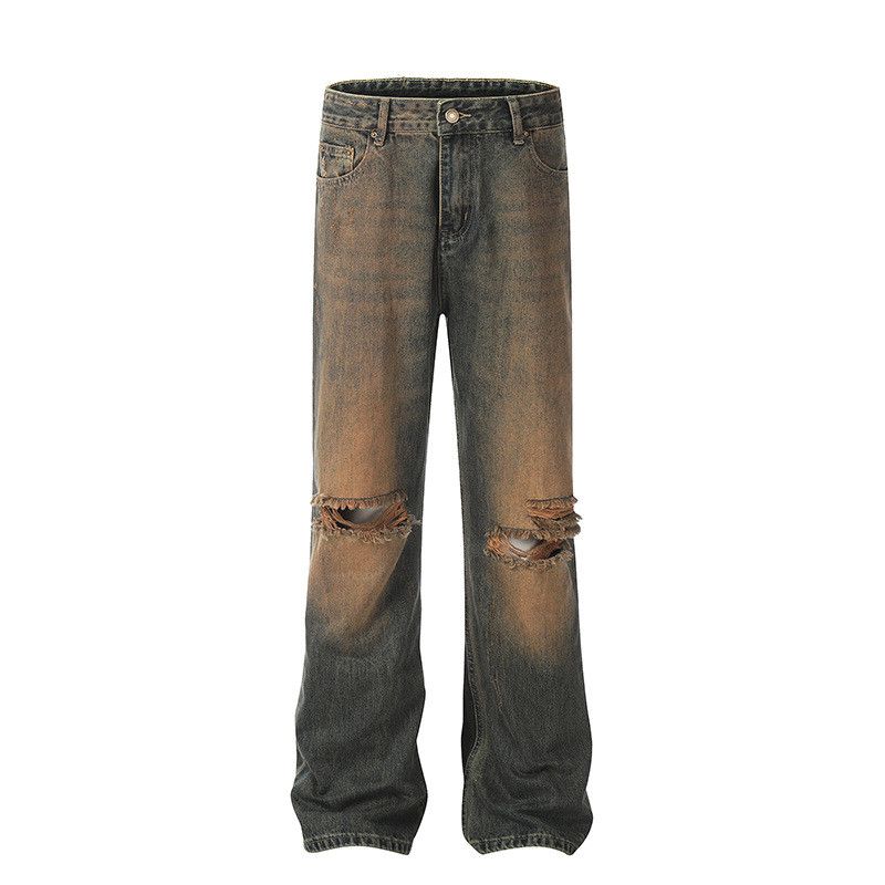 Vintage American retro washed distressed jeans Size US 32 / EU 48 - 1 Thumbnail