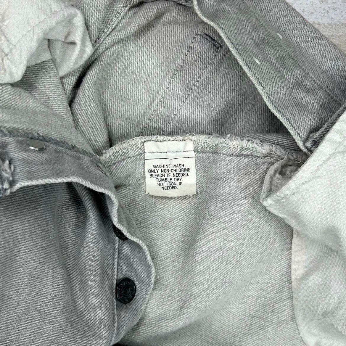 Levi's True Vintage 70s Levis Jeans 501 31x30 Regular Straight Grey Size US 31 - 6 Thumbnail