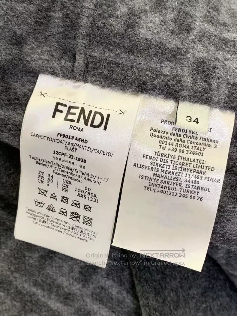Fendi Fendi Classic Fur Lined Logo Embellished Coat Jacket Size 4XL / US 24-26 - 4 Thumbnail