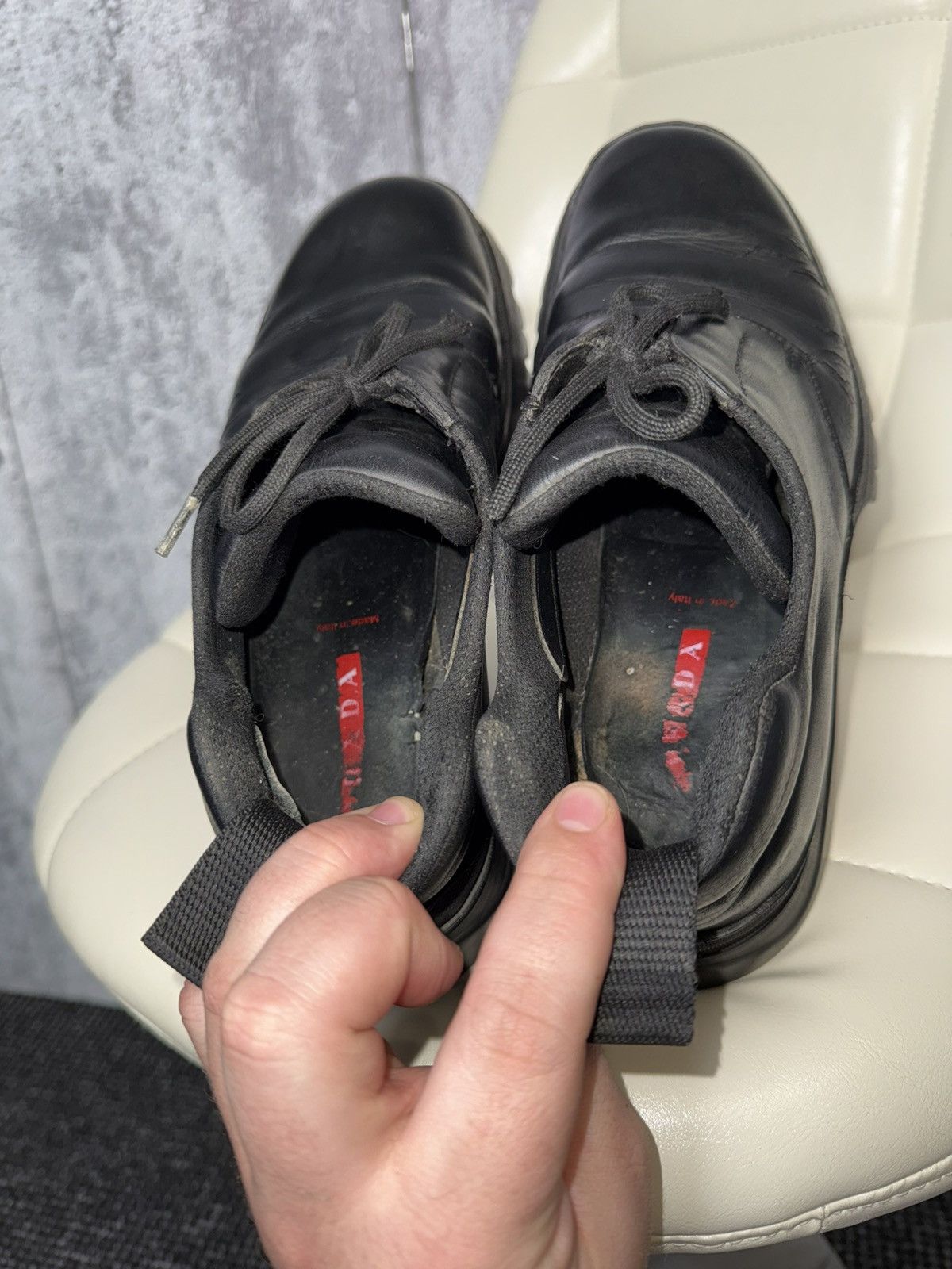Prada Prada Black Leather Boots Men’s Lug Sole Shoes Made in Italy Size US 9 / EU 42 - 22 Thumbnail