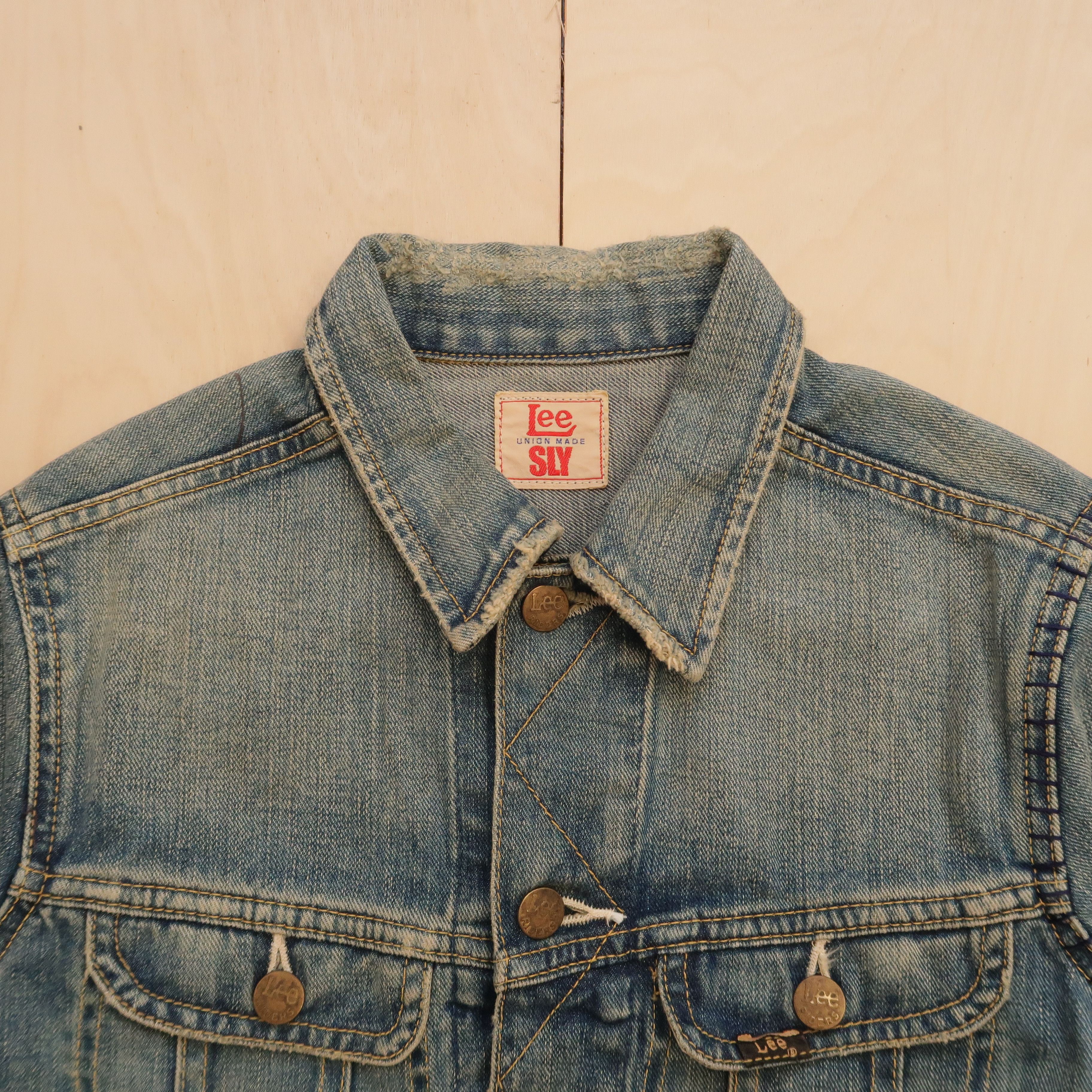 Japanese Brand Lee x Union Made x SLY Japan Distressed Cropped Jacket Size US S / EU 44-46 / 1 - 3 Thumbnail