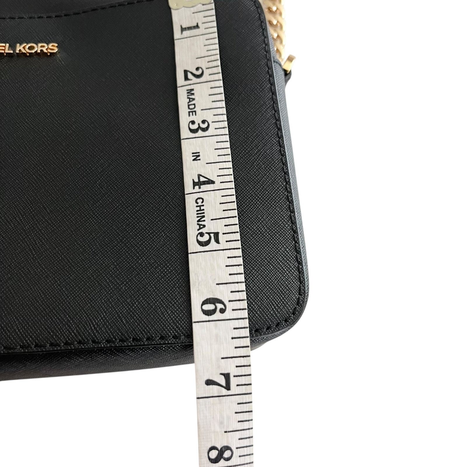 Michael Kors Michael Kors Black Jet Set Large Saffiano Crossbody Bag Size ONE SIZE - 10 Thumbnail