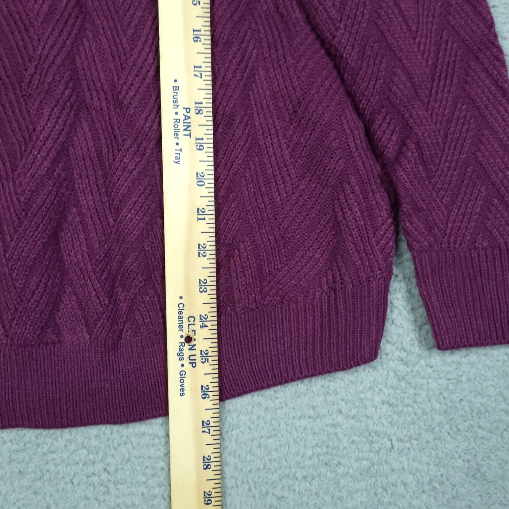Vintage LANE BRYANT Women's pullover sweater Sz 14/16 cowl neck knit acrylic purple solid all seasons autumn winter Size XL / US 12-14 / IT 48-50 - 5 Thumbnail