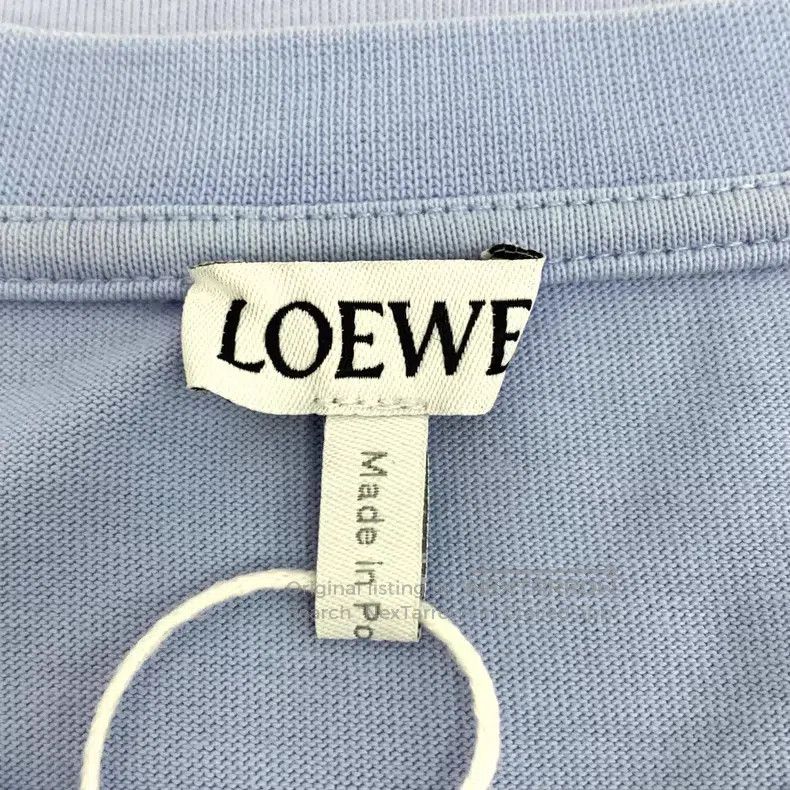 Loewe Loewe Blue Logo Embroidered Cotton Jersey Short Sleeve T-S Size US L / EU 52-54 / 3 - 5 Thumbnail