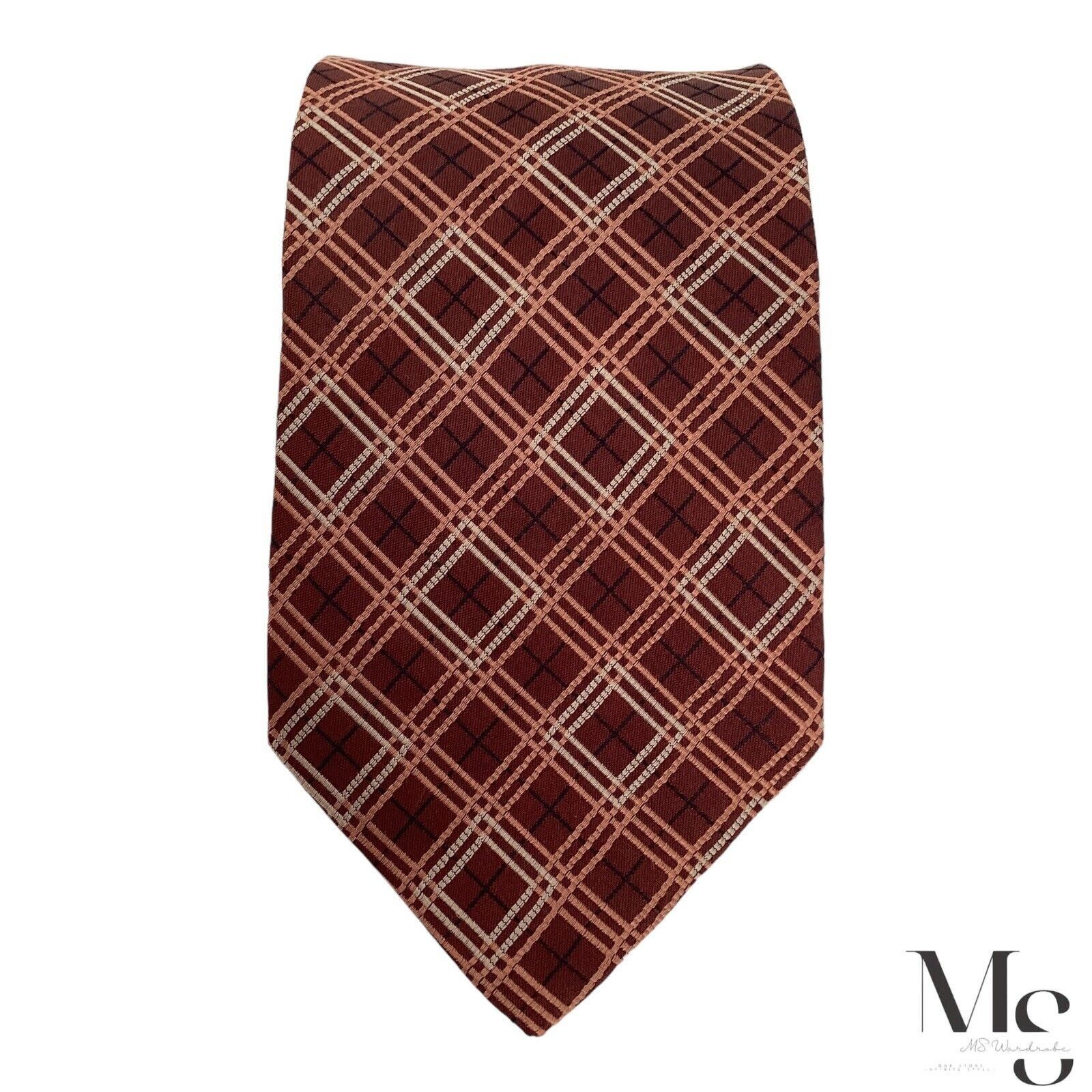 Burberry BURBERRY LONDON Brown PLaids & Cheks Silk Tie Made In Italy Size ONE SIZE - 5 Thumbnail