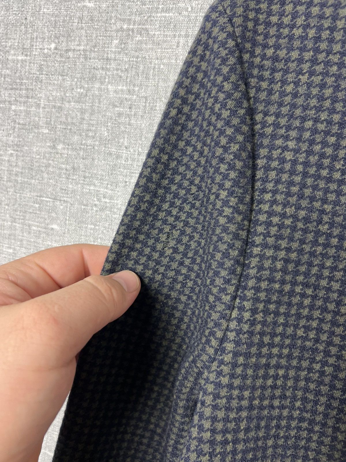 Harris Wharf London Harris Wharf London Moleskin Houndstooth Soft Blazer Jacket Size 38R - 10 Thumbnail