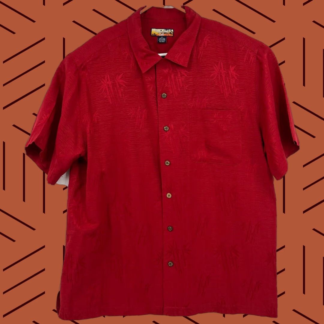 Chemise Hawaiienne Havana Jack’s Cafe Taille XL Femme - Rouge, Motifs Floraux, Occasion