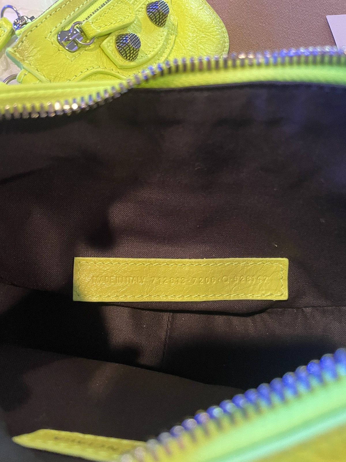 Balenciaga LE CAGOLE 8 B X8 W/C ARENA LAMB AS FLUO YELLOW Size ONE SIZE - 12 Thumbnail
