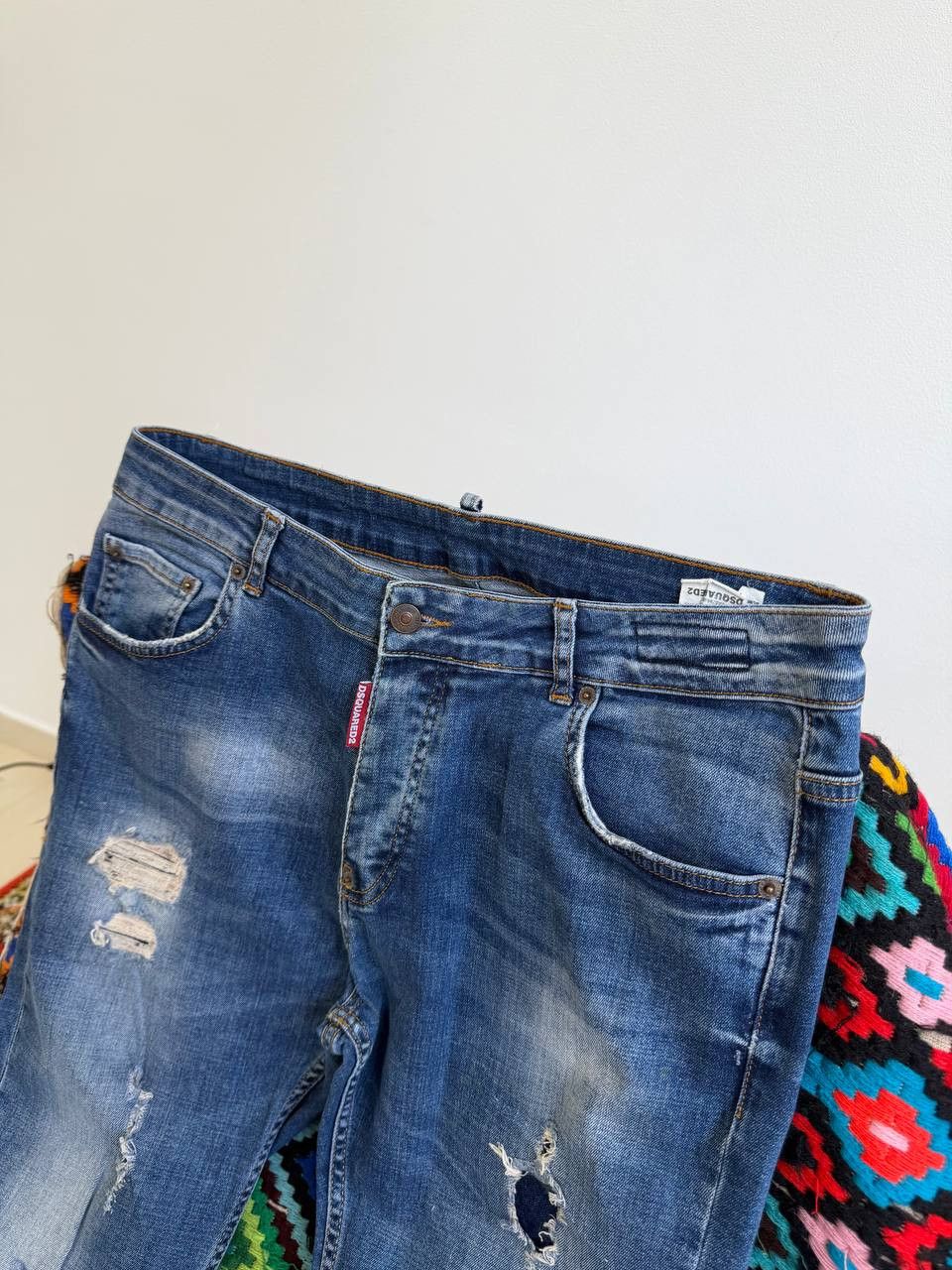 Dsquared2 Dsquared2 Distressed Drip Denim Jeans Y2K Size US 32 / EU 48 - 5 Thumbnail