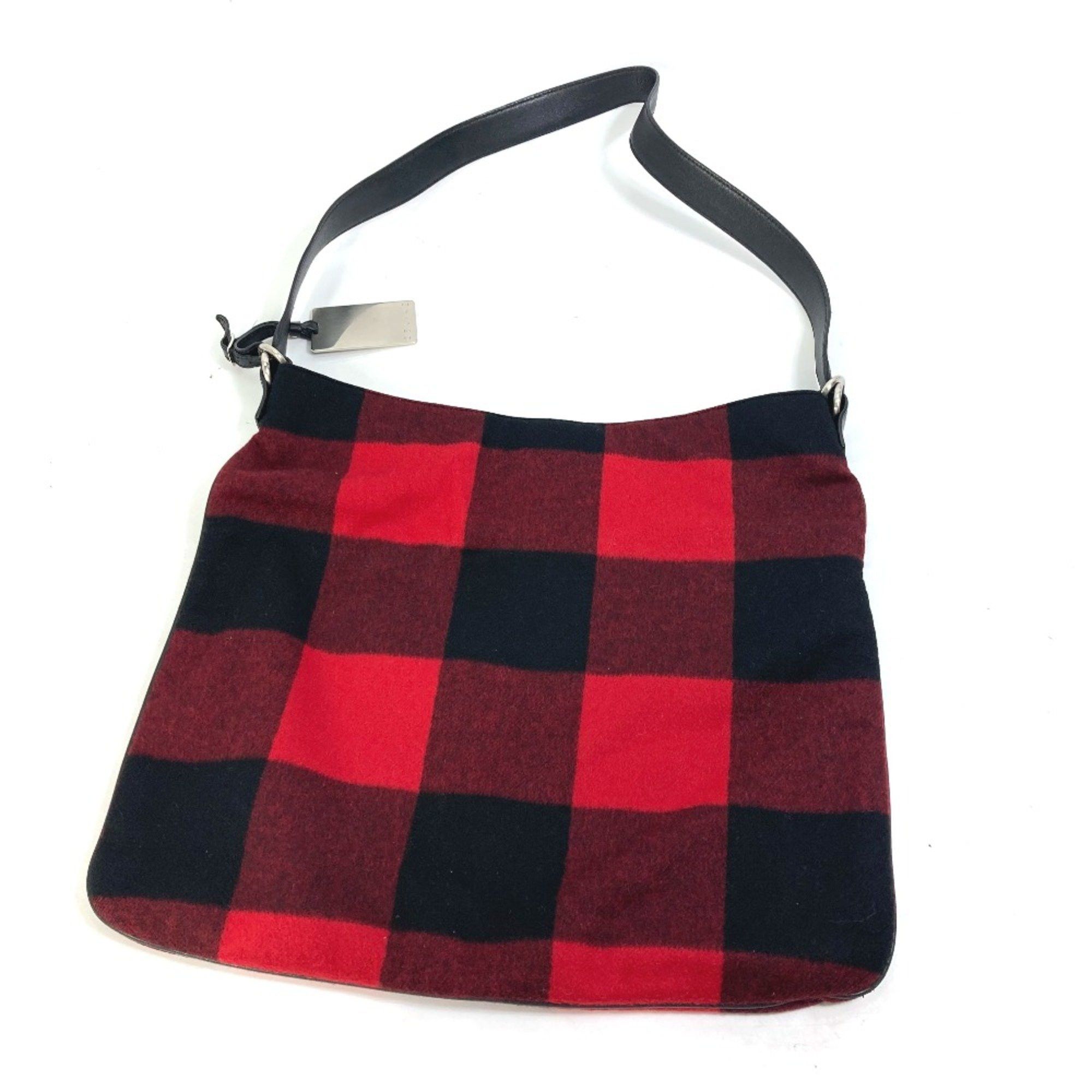 Celine CELINE check Crossbody bag Shoulder Bag Red Black Size ONE SIZE - 1 Thumbnail