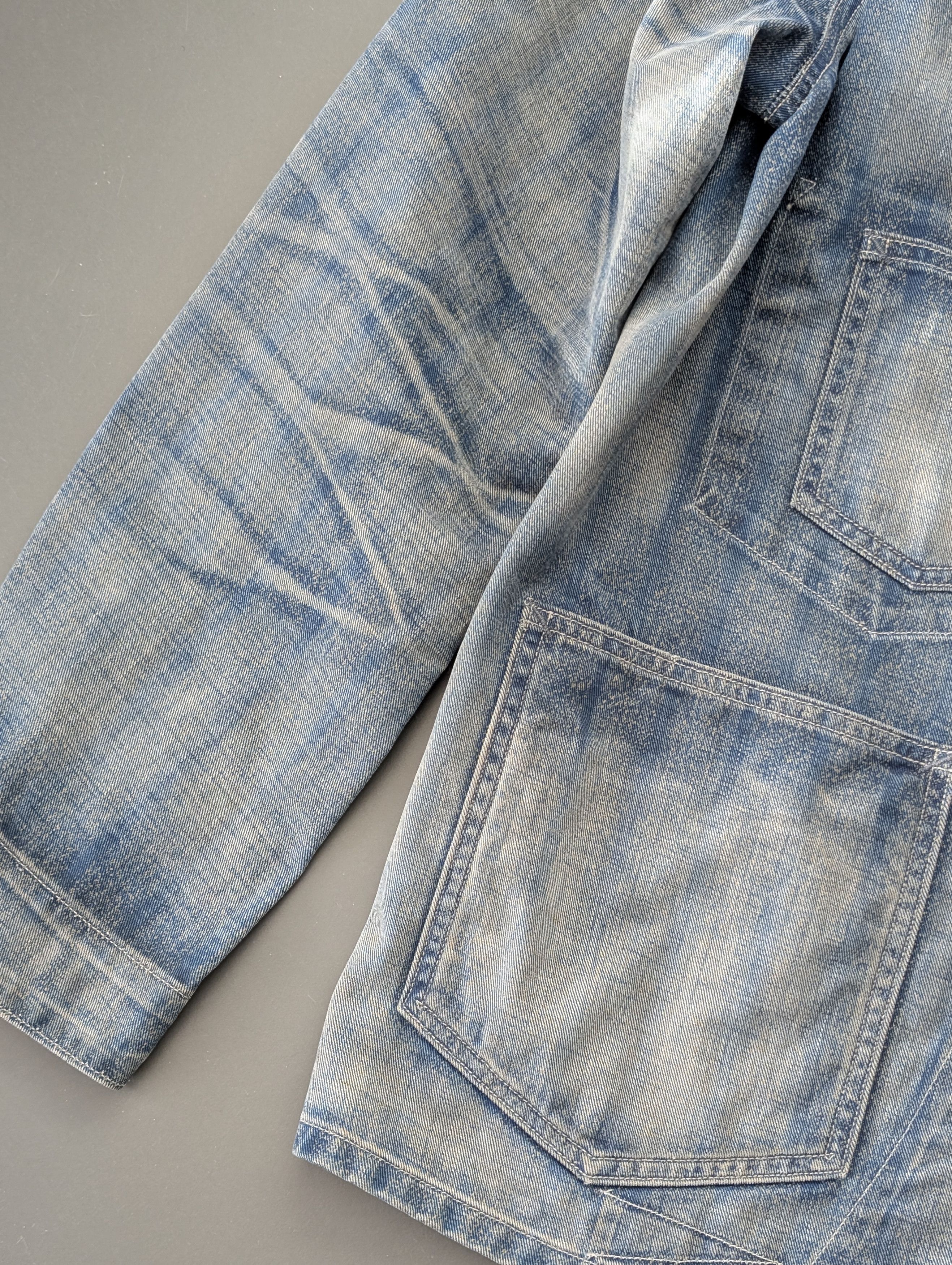 RRL Ralph Lauren Double RL Railman Indigo Striped Twill Engineer Jacket Size US M / EU 48-50 / 2 - 3 Thumbnail