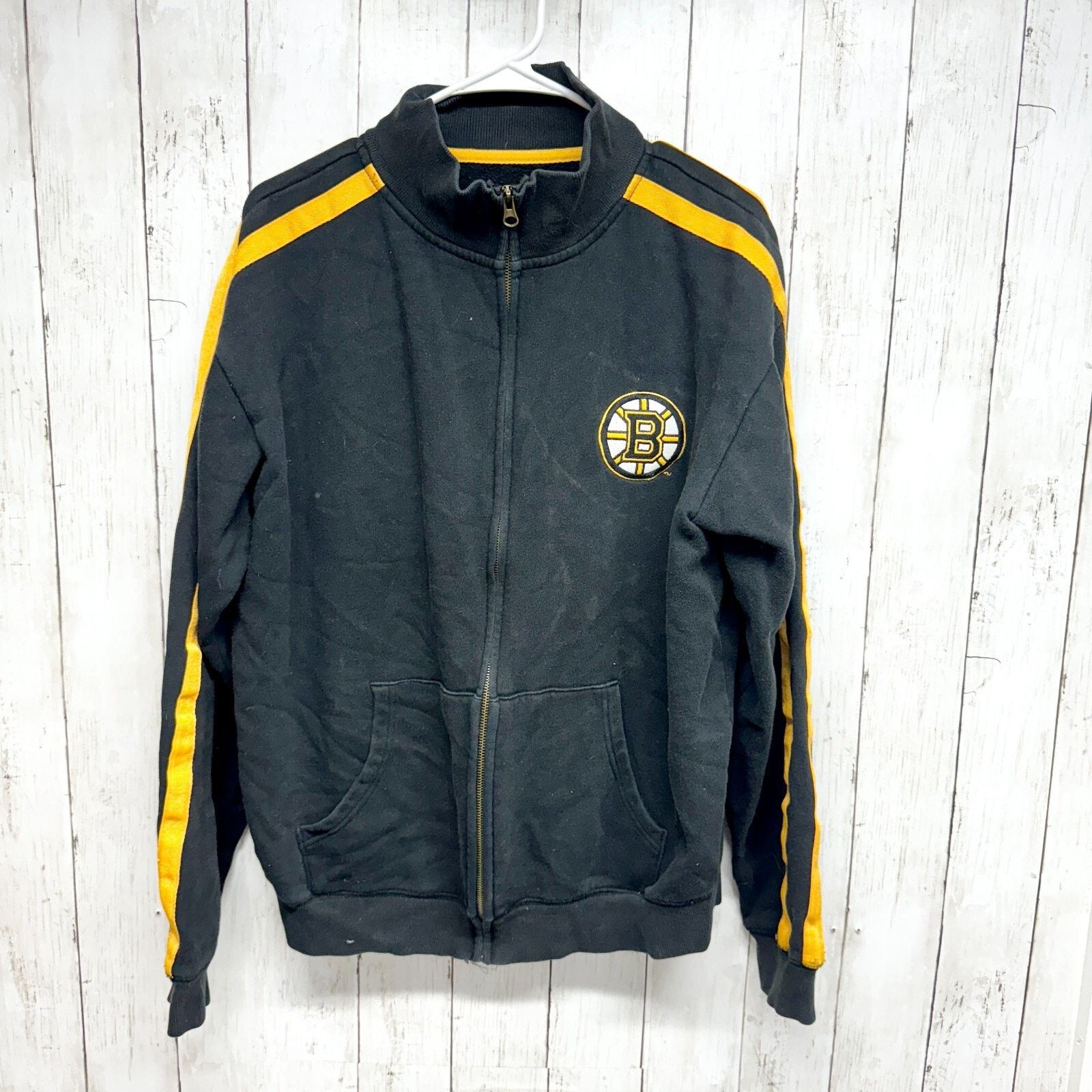 Gear for Sports Boston Bruins L G-III Full Zip Sweater Yellow NHL Hockey Size US L / EU 52-54 / 3 - 1 Thumbnail