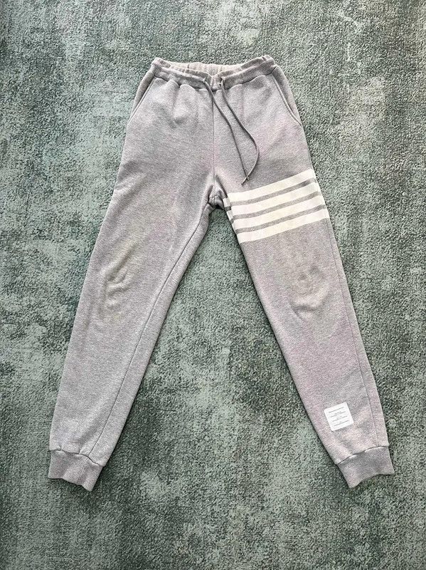 Thom Browne Thom Browne Gray Striped Casual Pants 0089 Size US 27 - 1 Thumbnail