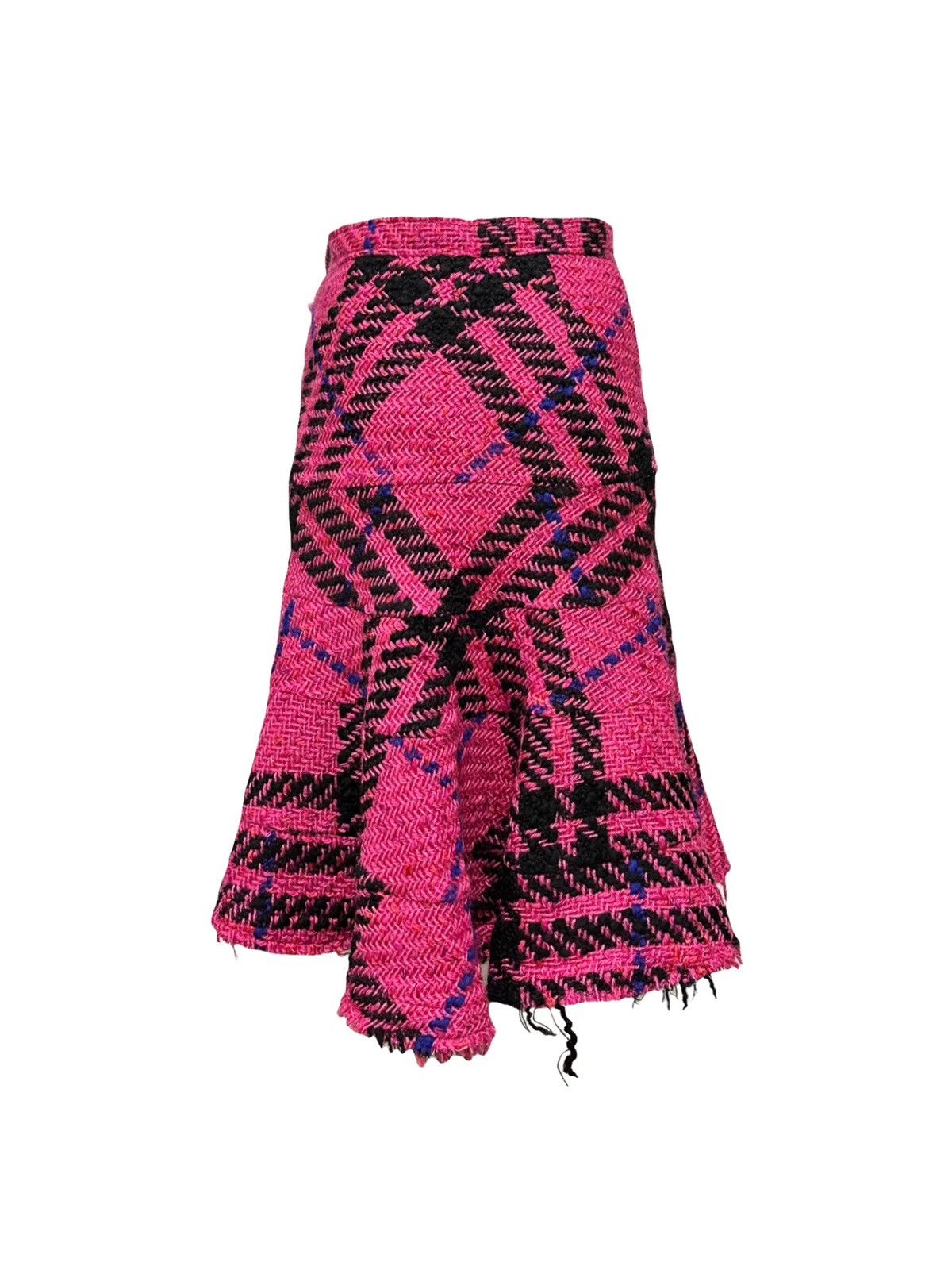 Junya Watanabe JUNYA WATANABE F/W 2001 Check Tweed Flared Midi Skirt Size 27" / US 4 / IT 40 - 2 Thumbnail