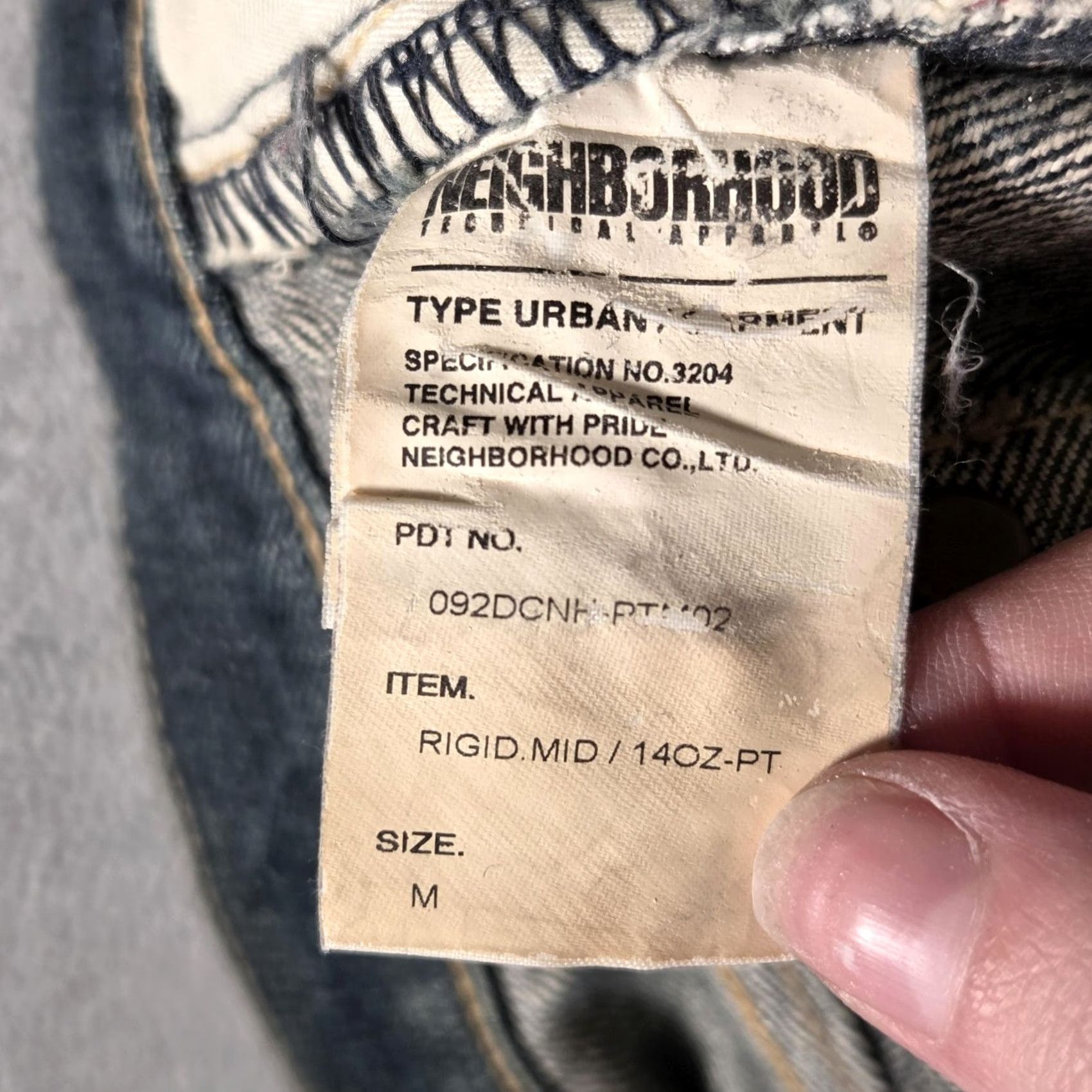 Neighborhood Neighborhood Jeans Mens Selvedge Whiskers Honeycomb Tracks Straight Fits 32x28 Denim Cotton Zip Pockets Blue 5579 Size US 32 / EU 48 - 6 Thumbnail