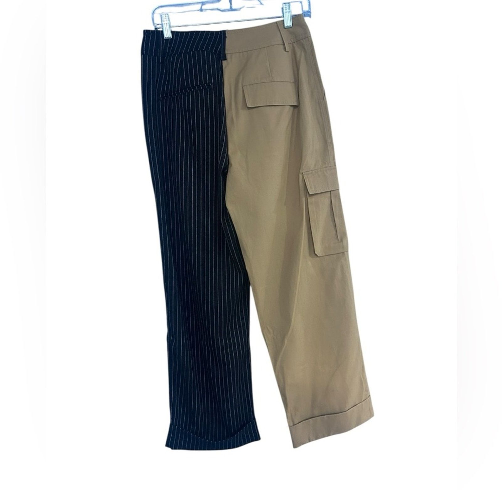 Other Choosy Night & Day Brown Dark Pinstriped Pants Cotton NWT 4 Size 27" / US 4 / IT 40 - 4 Thumbnail