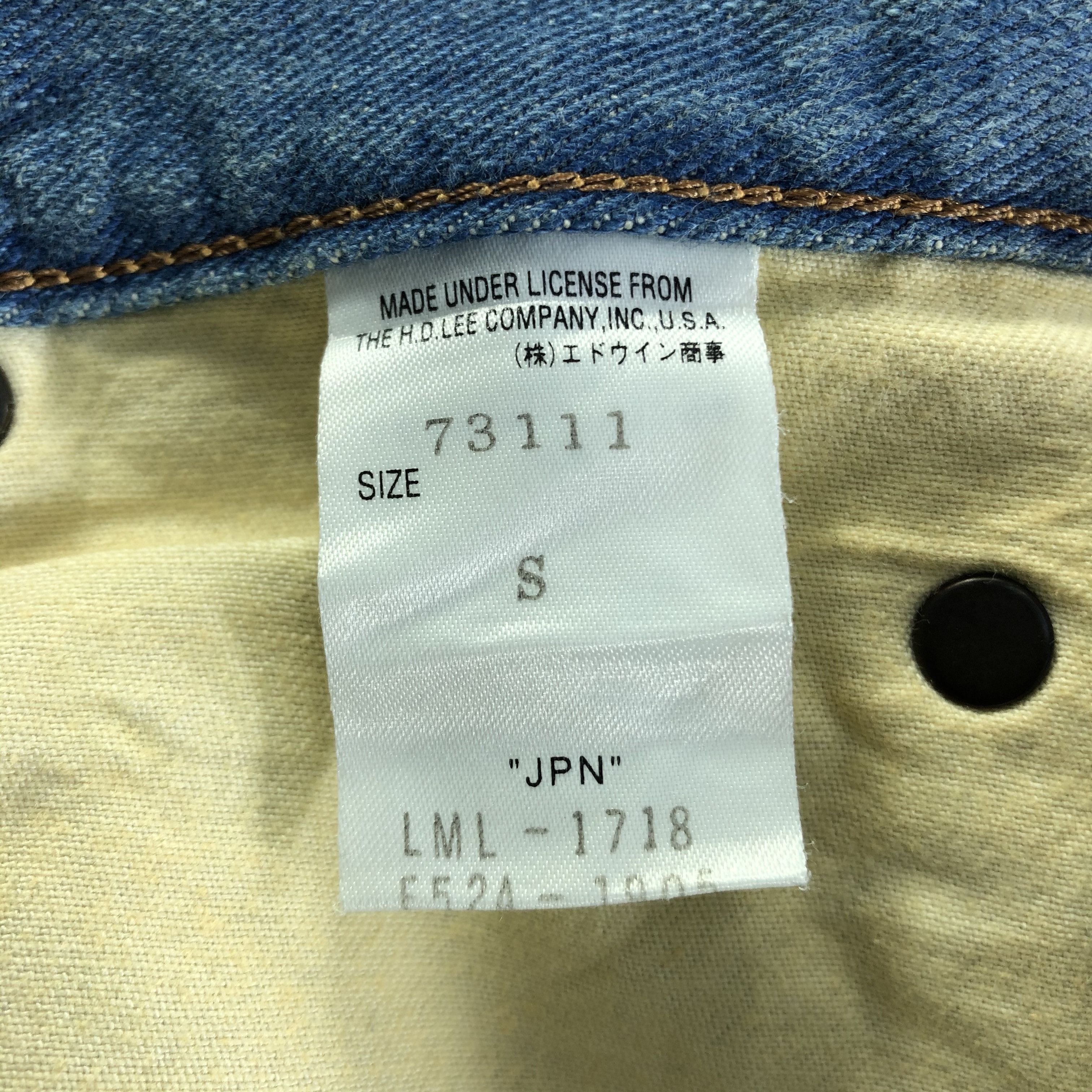 Lee × Vintage Vintage Blue Wash Lady Lee Riders Selvedge Jeans-JM3646 Size 31" - 9 Thumbnail