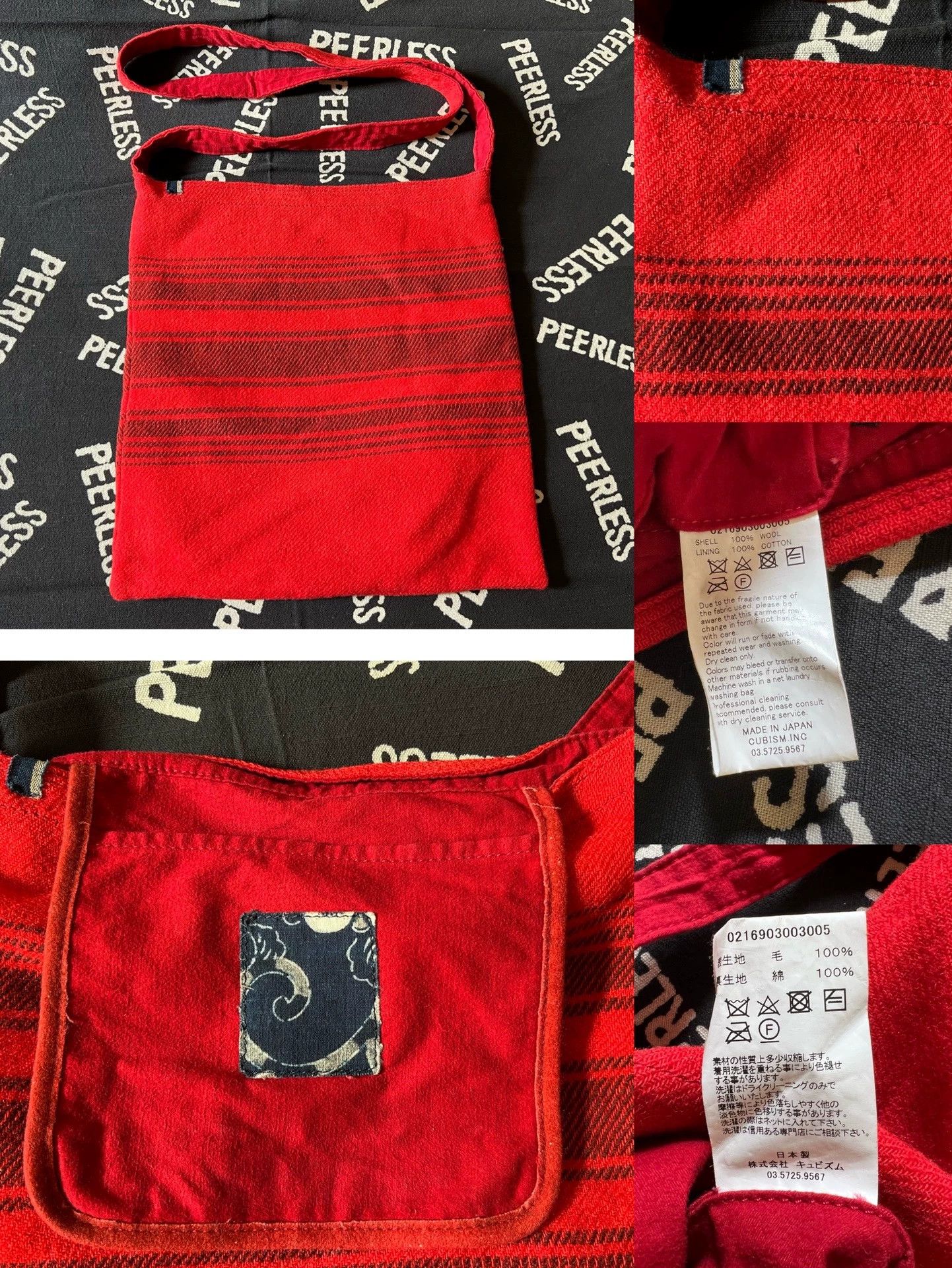 Visvim Visvim ICT 16AW Musette Bag N.D Cochineal Border Size ONE SIZE - 1 Thumbnail