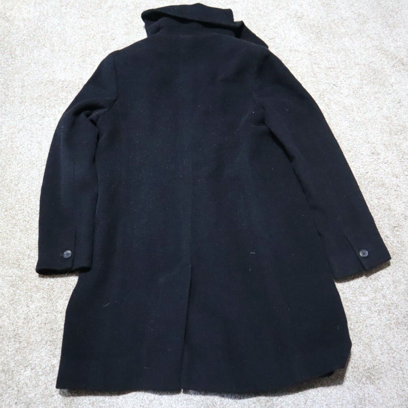 Cole Haan VINTAGE Cole Haan Wool Cashmere Long Pea Coat Jacket Black Women's Size 8 Size M / US 6-8 / IT 42-44 - 7 Thumbnail