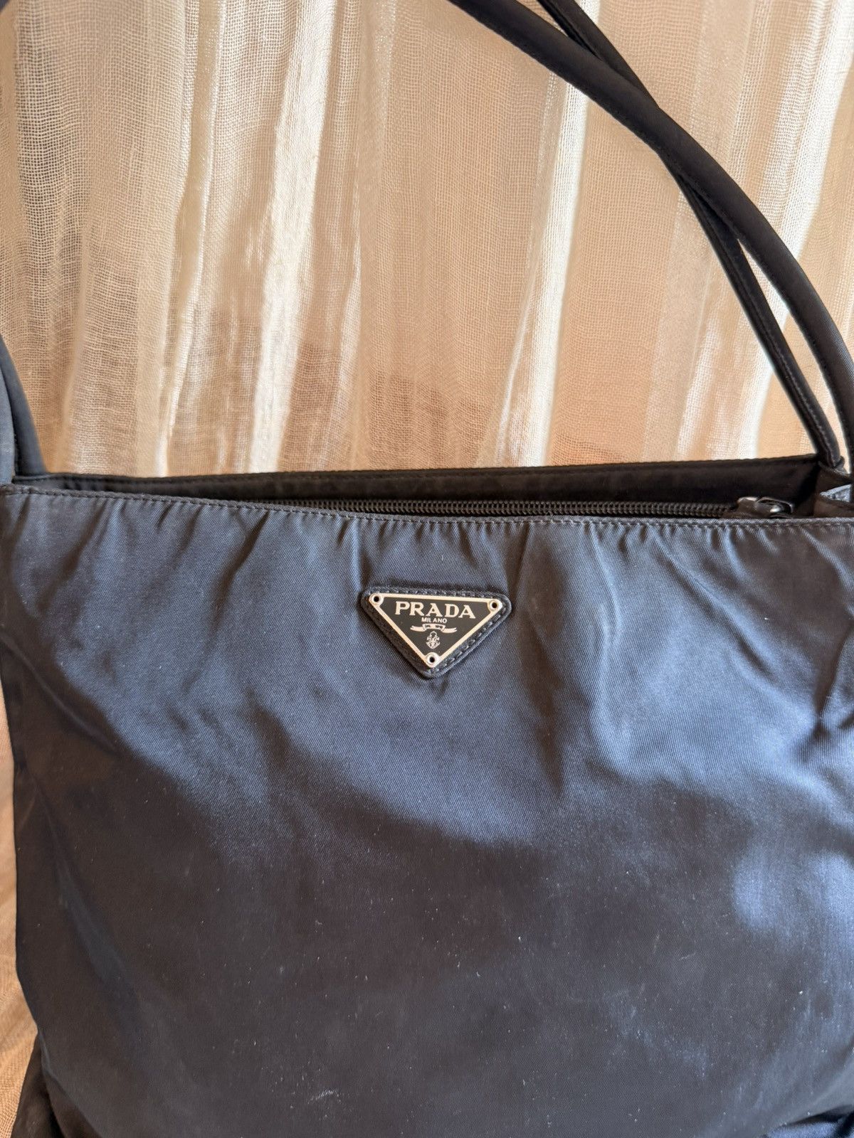 Prada VINTAGE Prada Classic Black Tessuto Nylon Shoulder Bag Size ONE SIZE - 2 Thumbnail