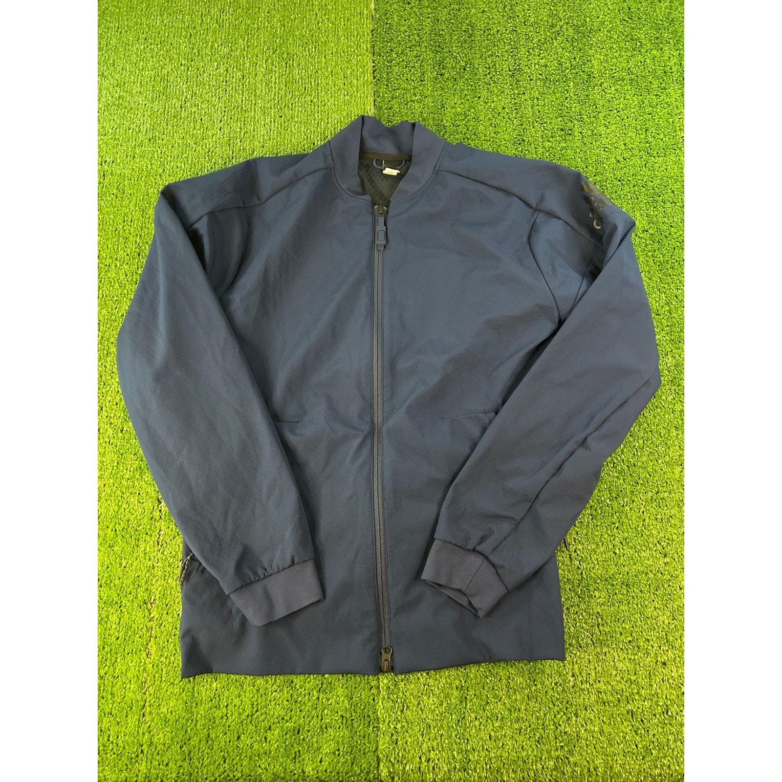 Adidas Adidas Men's Navy Blue Bomber Jacket Lightweight MD Size US M / EU 48-50 / 2 - 1 Thumbnail
