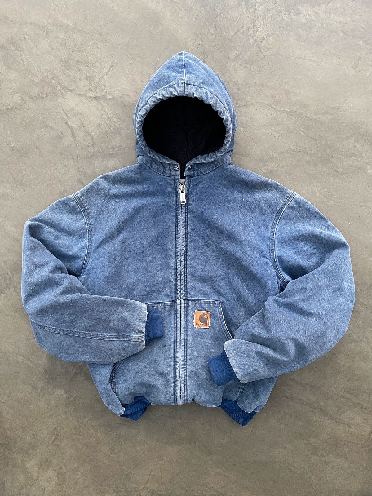1990s Faded Blu Vintage Carhartt Active Jacket Distressed