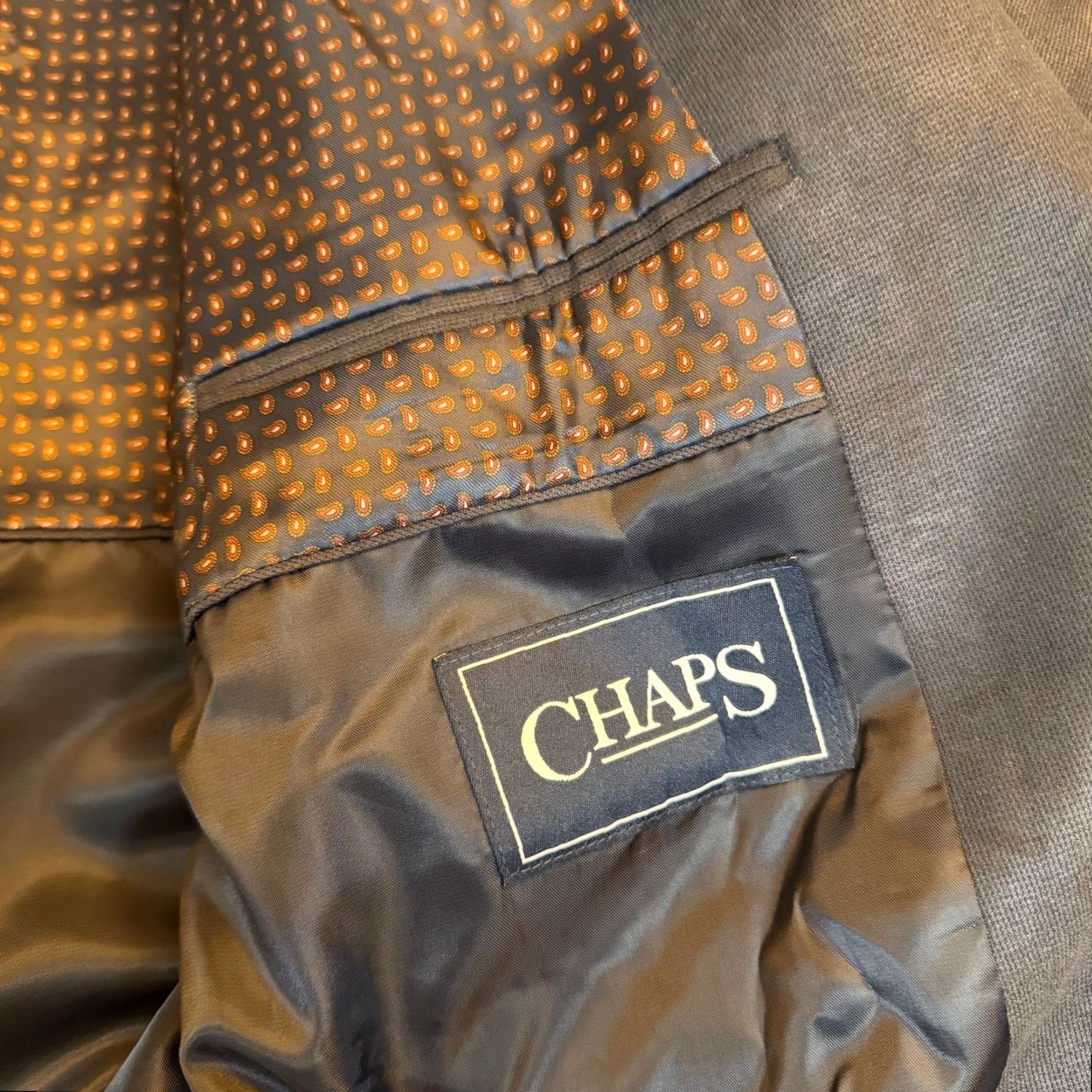 Chaps Chaps Blazer Navy Blue Two-Button Paisley Lined 46R Mens Jacket Coat Regular Blazer Tux Formal Business Pants Optional Size 46R - 3 Thumbnail