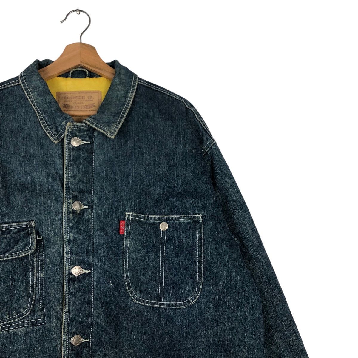 Vintage 🔥Vintage Denim Chore Jacket Multi Pocket Greeman Co. Japan Size US L / EU 52-54 / 3 - 6 Thumbnail
