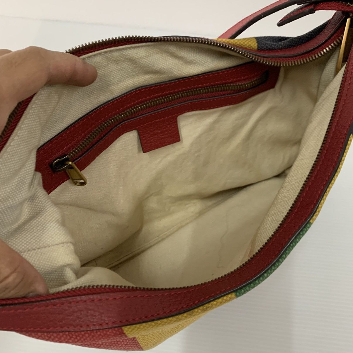 Gucci Gucci Canvas Baiadera Stripe Shoulder Bag Size ONE SIZE - 10 Thumbnail