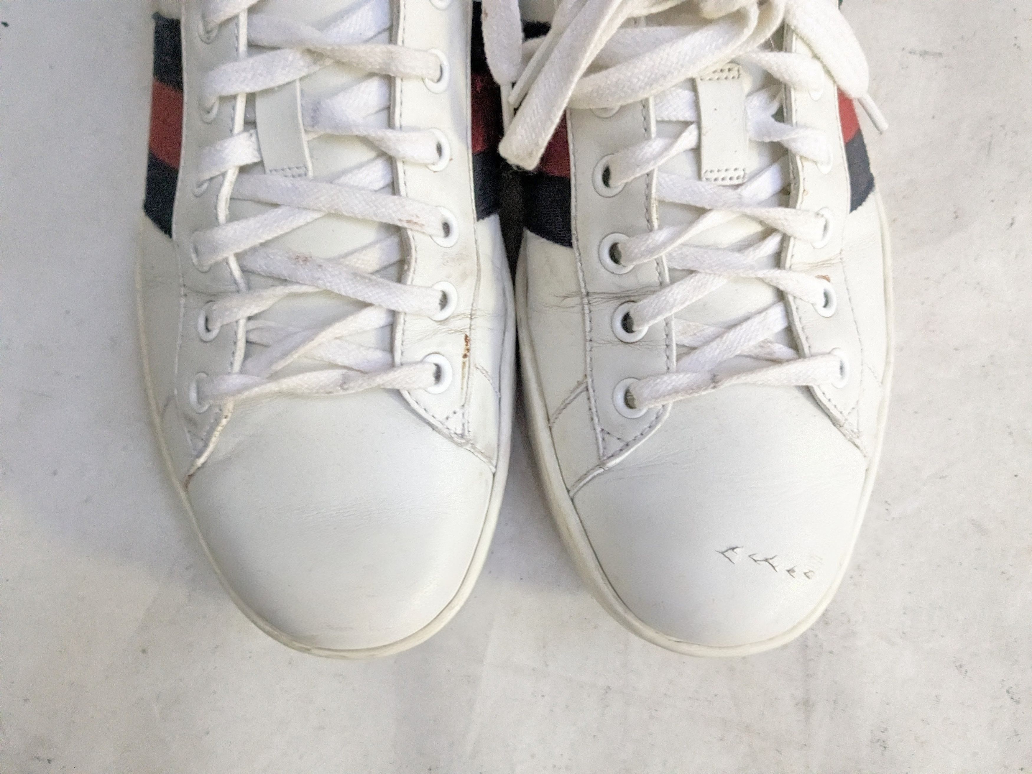 Gucci Gucci Ace Sneakers White Low Tops 9.5 Leather Size US 9.5 / EU 42-43 - 4 Thumbnail