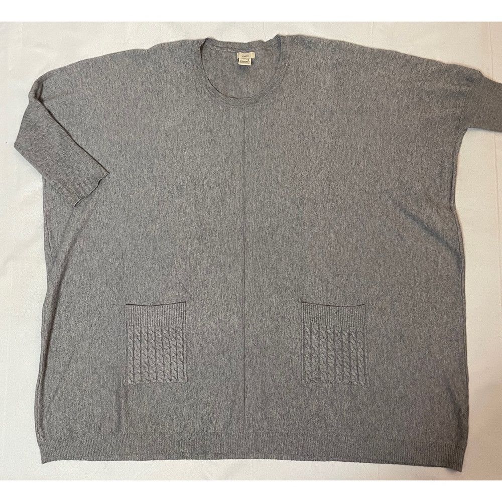 Other Escio Ponco Box Grey Viscose Sweater Size L/XL Size XL / US 12-14 / IT 48-50 - 6 Thumbnail