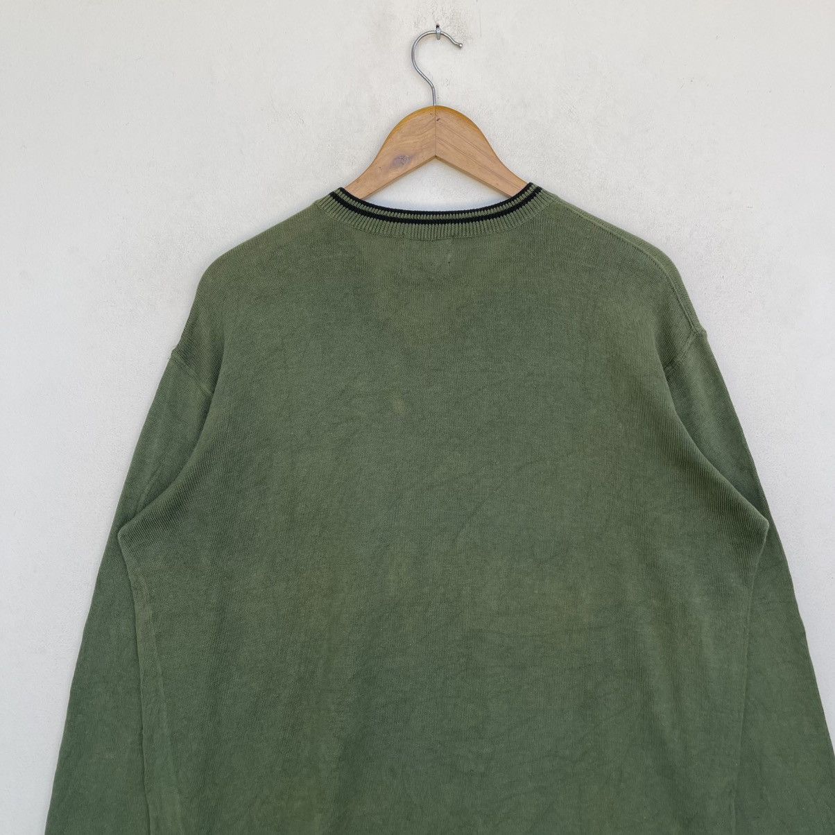 Stussy Vintage 90s Stussy Sport V-Neck Knit Sweater Forest Green Size US S / EU 44-46 / 1 - 7 Thumbnail