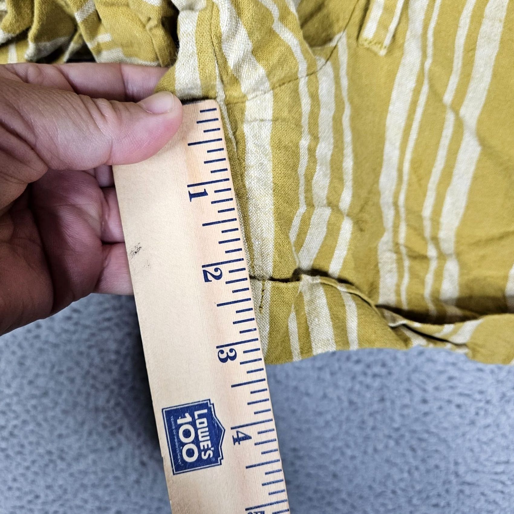 Uniqlo Uniqlo Women's Shorts Strand Linen Blend Yellow Stripes Casual Sz S Beach Regular Front Flat Front Size 28" / US 6 / IT 42 - 4 Thumbnail
