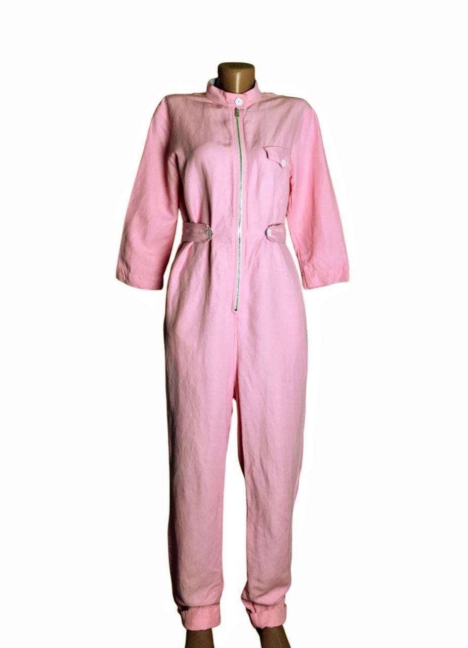 Sandro Sandro Straight-leg Twill Jumpsuit Pink Size EU 36 Size 27" / US 4 / IT 40 - 2 Thumbnail