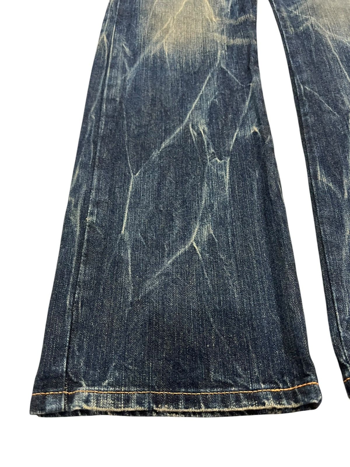 Edwin 💥Flare💥Vintage Edwin 503 Blue Trip Claw Denim Jean Size US 32 / EU 48 - 4 Thumbnail