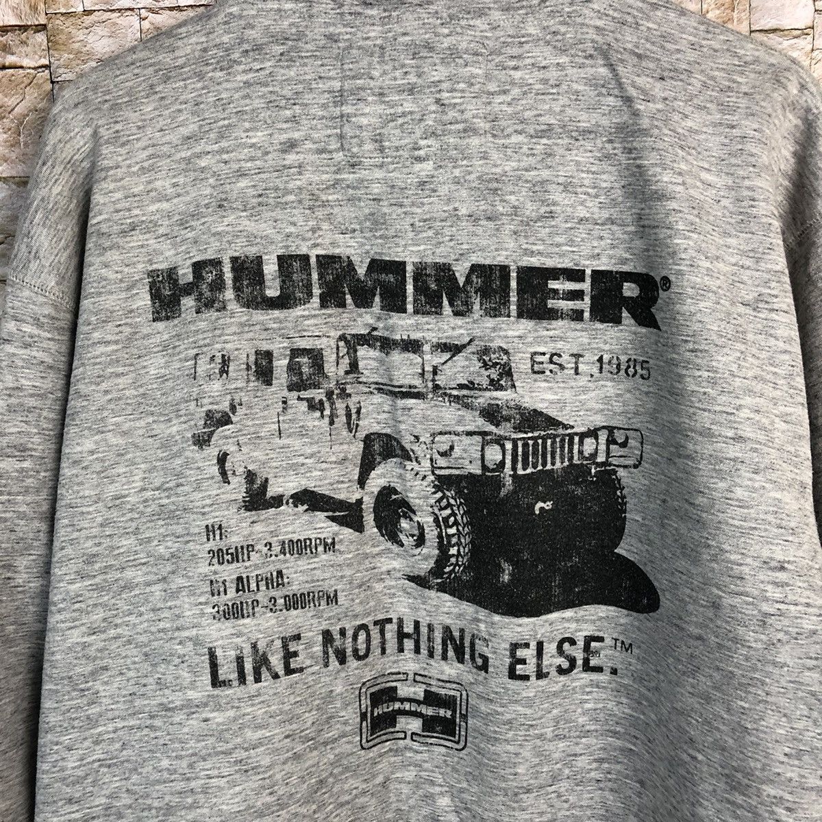 Japanese Brand Hummer vintage Grey Hoodie cardigan sweater #A228 Size US XL / EU 56 / 4 - 2 Thumbnail
