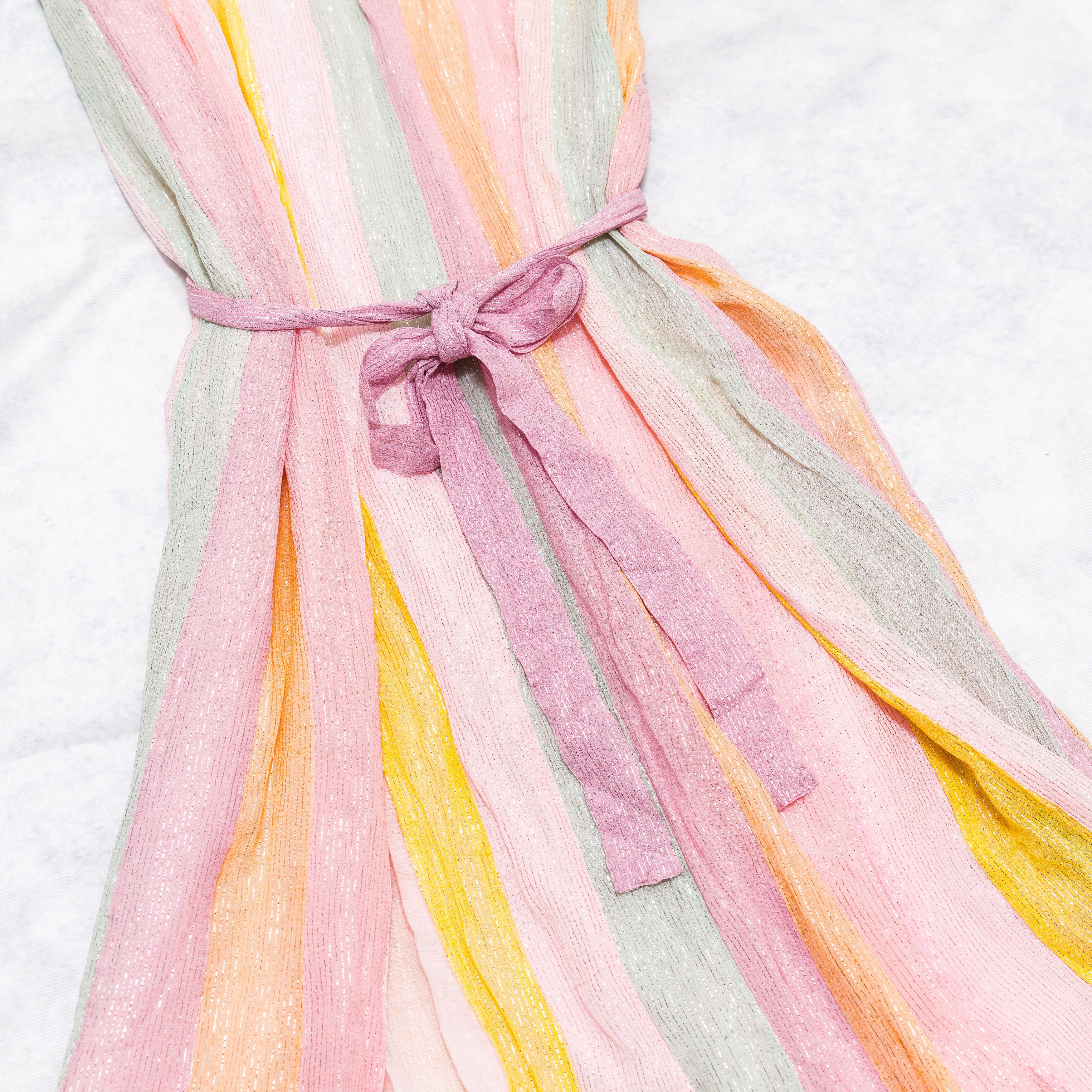 Other Sundress Cary Marbella Rainbow Pastel Dress Long XS/S Size S / US 4 / IT 40 - 4 Thumbnail