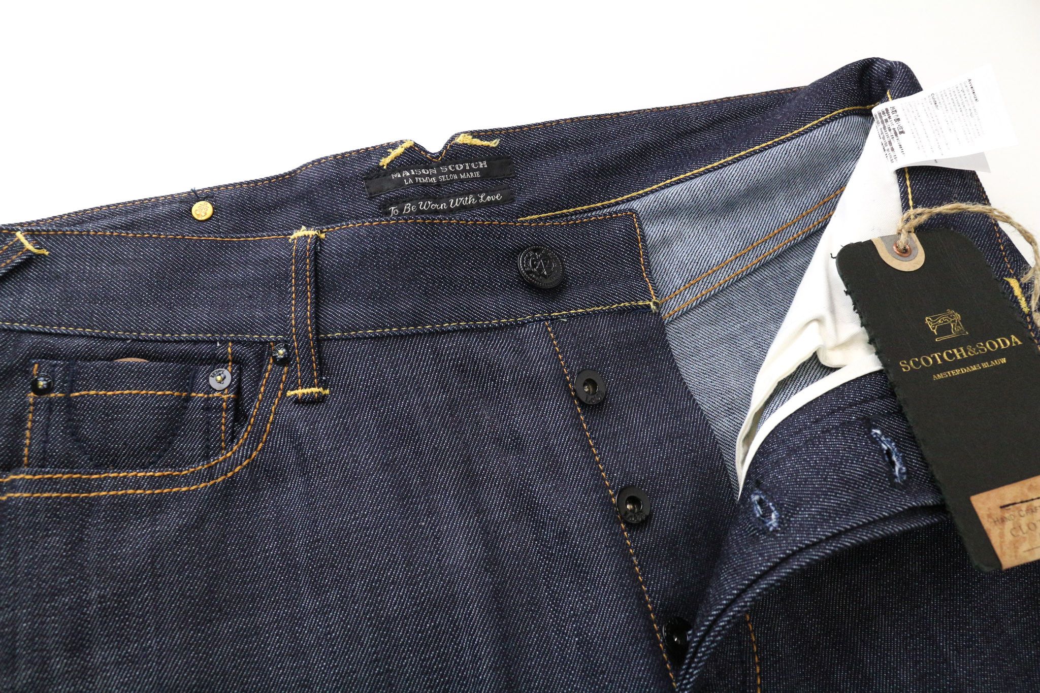 Maison Scotch W27 Dark Blue Slim Carrot Buttoned Jeans 74589 Size 27" / US 4 / IT 40 - 3 Thumbnail