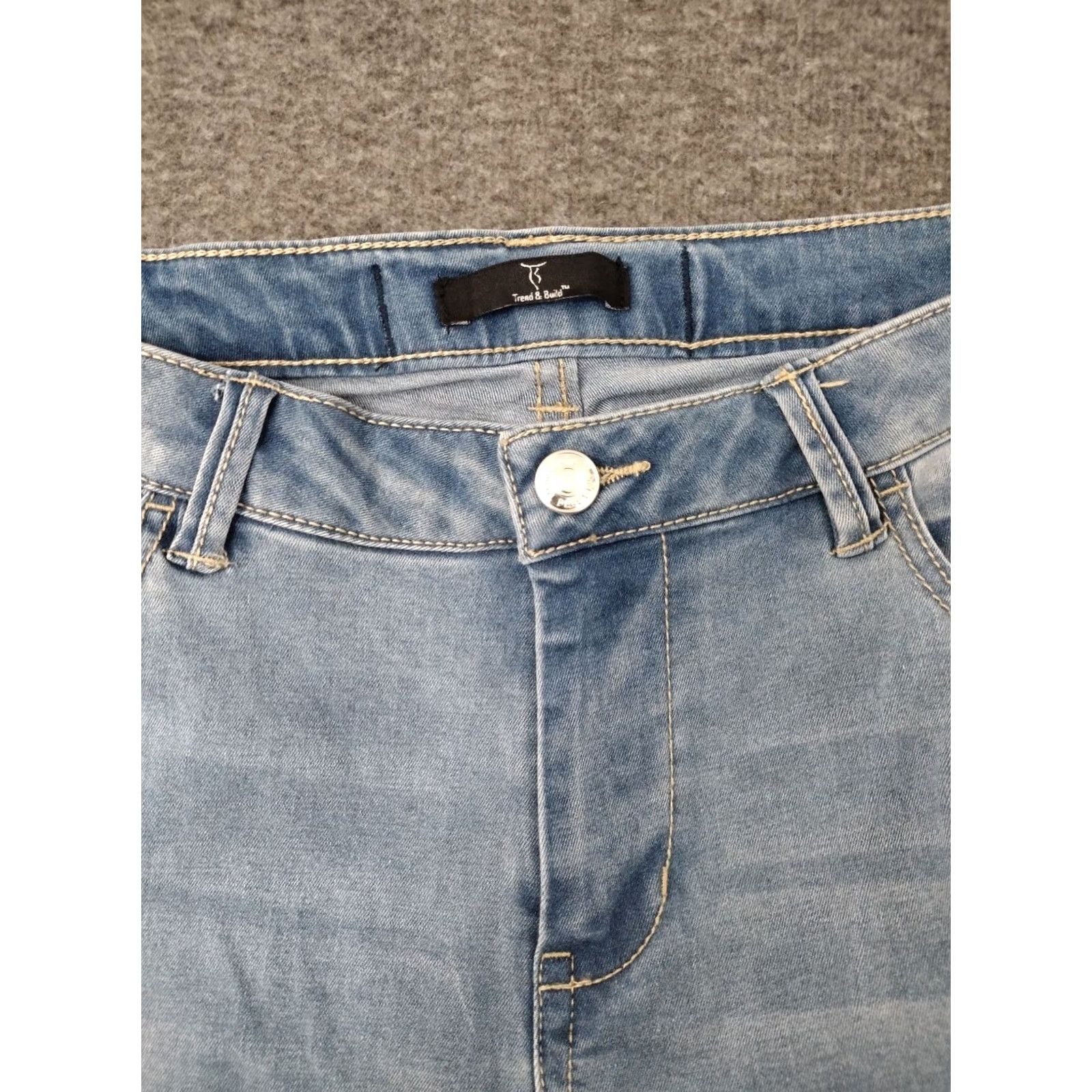 Vintage Trend & Build Women's Skinny Jeans Size 34 Denim Blue 5-Pocket High Rise Distressed Regular Size 24" / US 00 / IT 34 - 3 Thumbnail